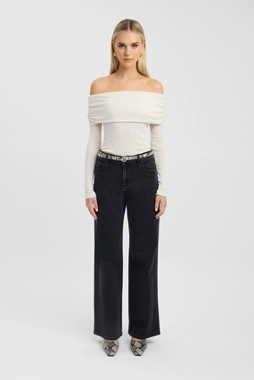 Striped Pattern Sharp Style Shiloh Fold Top