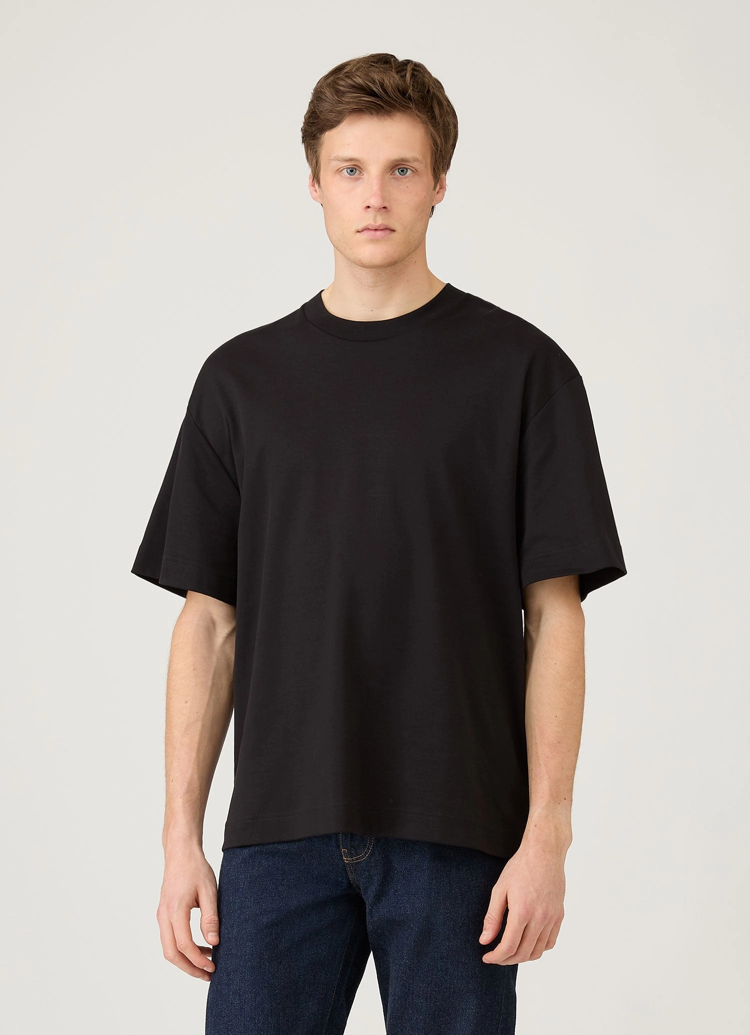 Trend Flow Men's Oversized Heavyweight T-shirt in Black