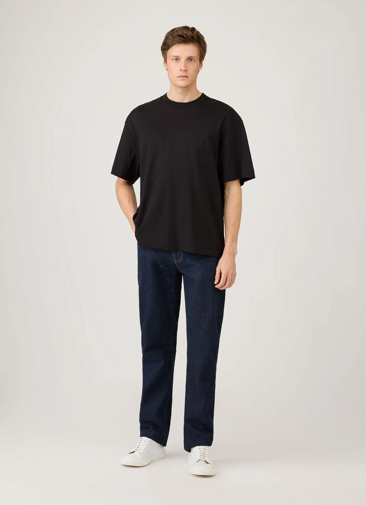 Trend Flow Men's Oversized Heavyweight T-shirt in Black