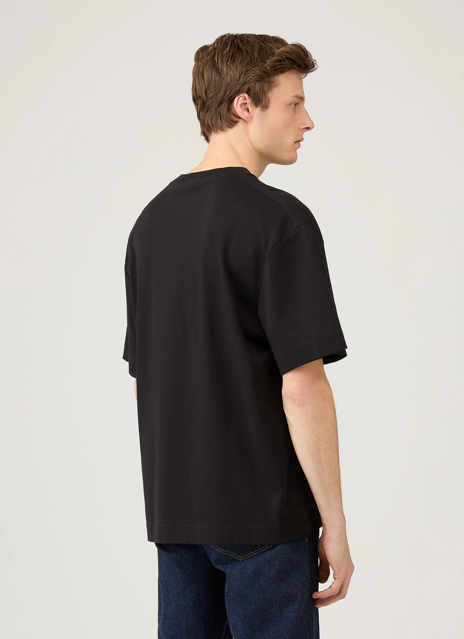 Trend Flow Men's Oversized Heavyweight T-shirt in Black