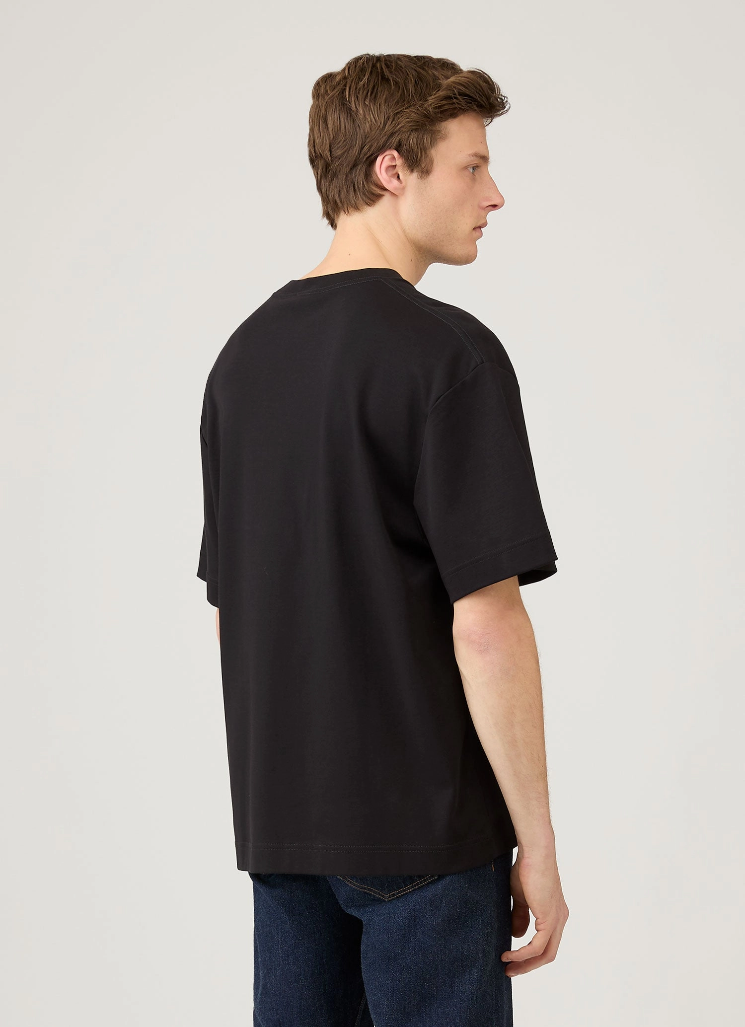 Trend Flow Men's Oversized Heavyweight T-shirt in Black