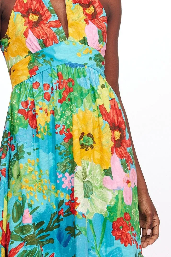 Trendy Choice One-Shoulder Tie Maxi Floral Dress - Matisse