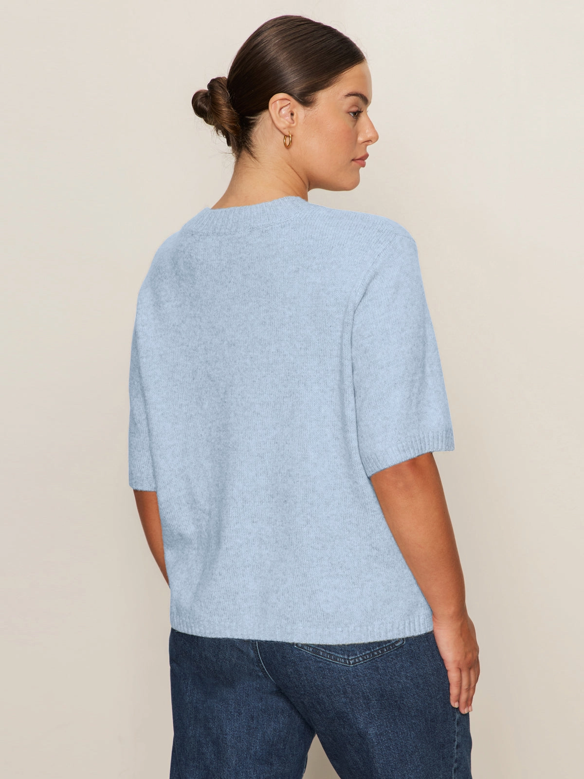 Trendy Fit Perfect Sweater Tee Blue Powder Extended Sizing