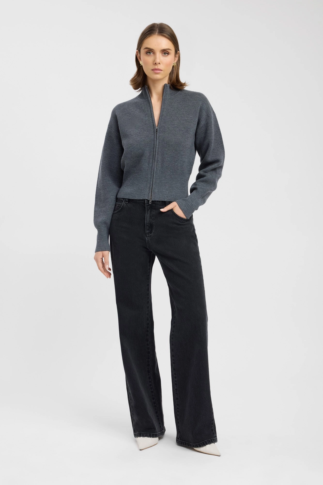 Trendy Knit Dalton Zip Cardigan