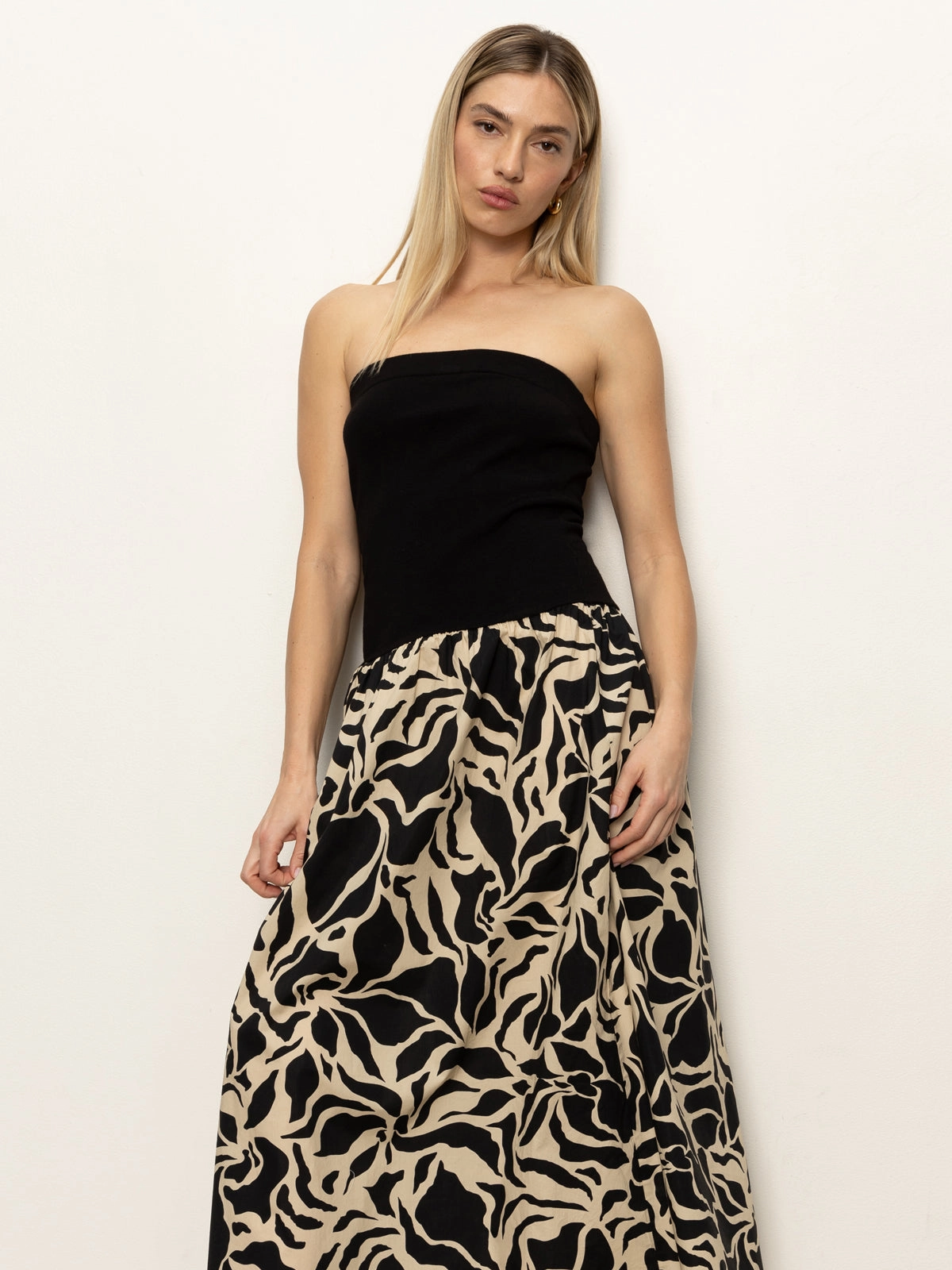 Meet Me At Sea Midi Dress Black Mirage Joyful Look