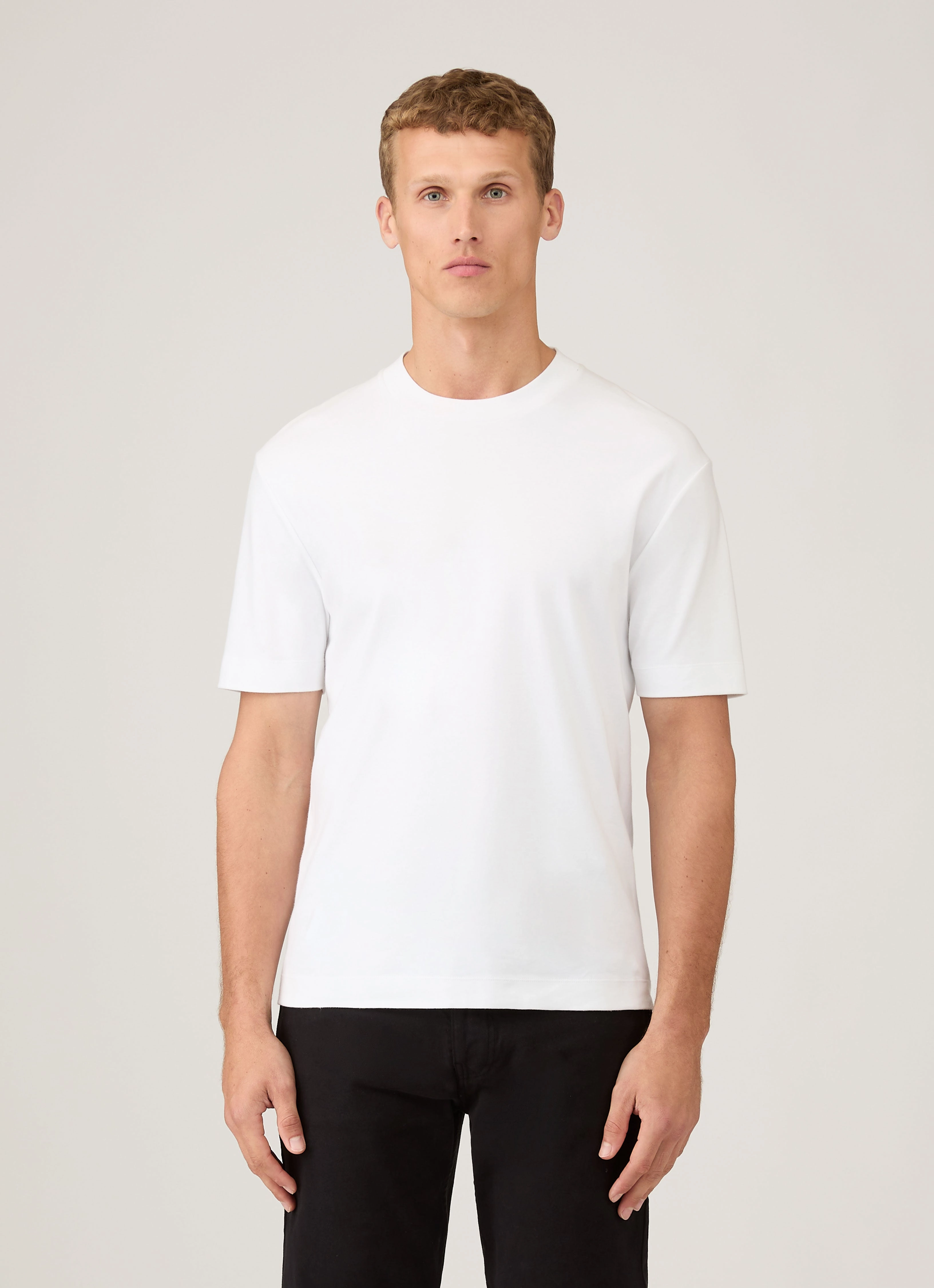 Trendy Pick Casual Men's Relaxed Fit Heavyweight T-shirt in White