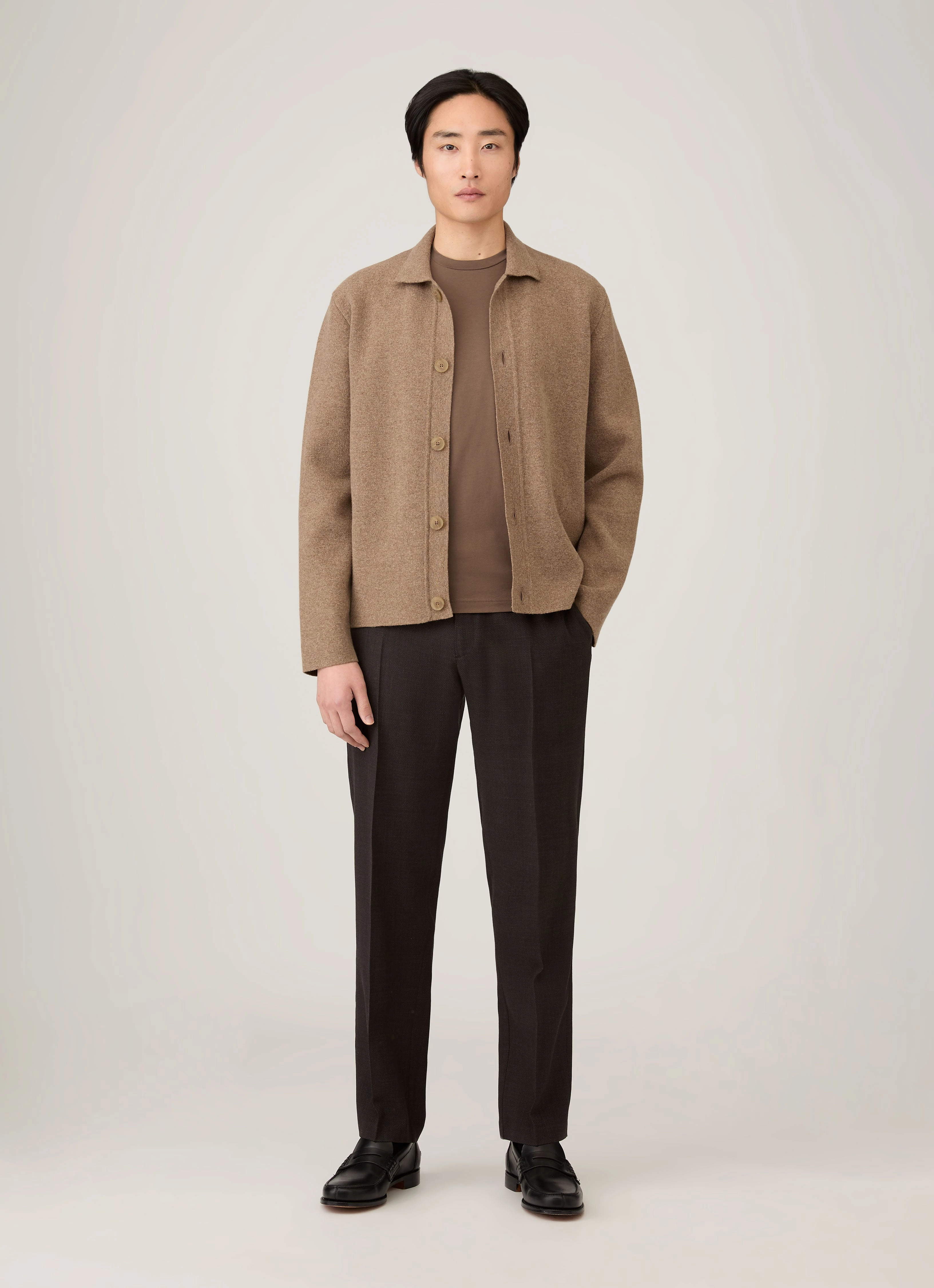 Trendy Pick Casual Men's Riviera Midweight T-shirt in Bark