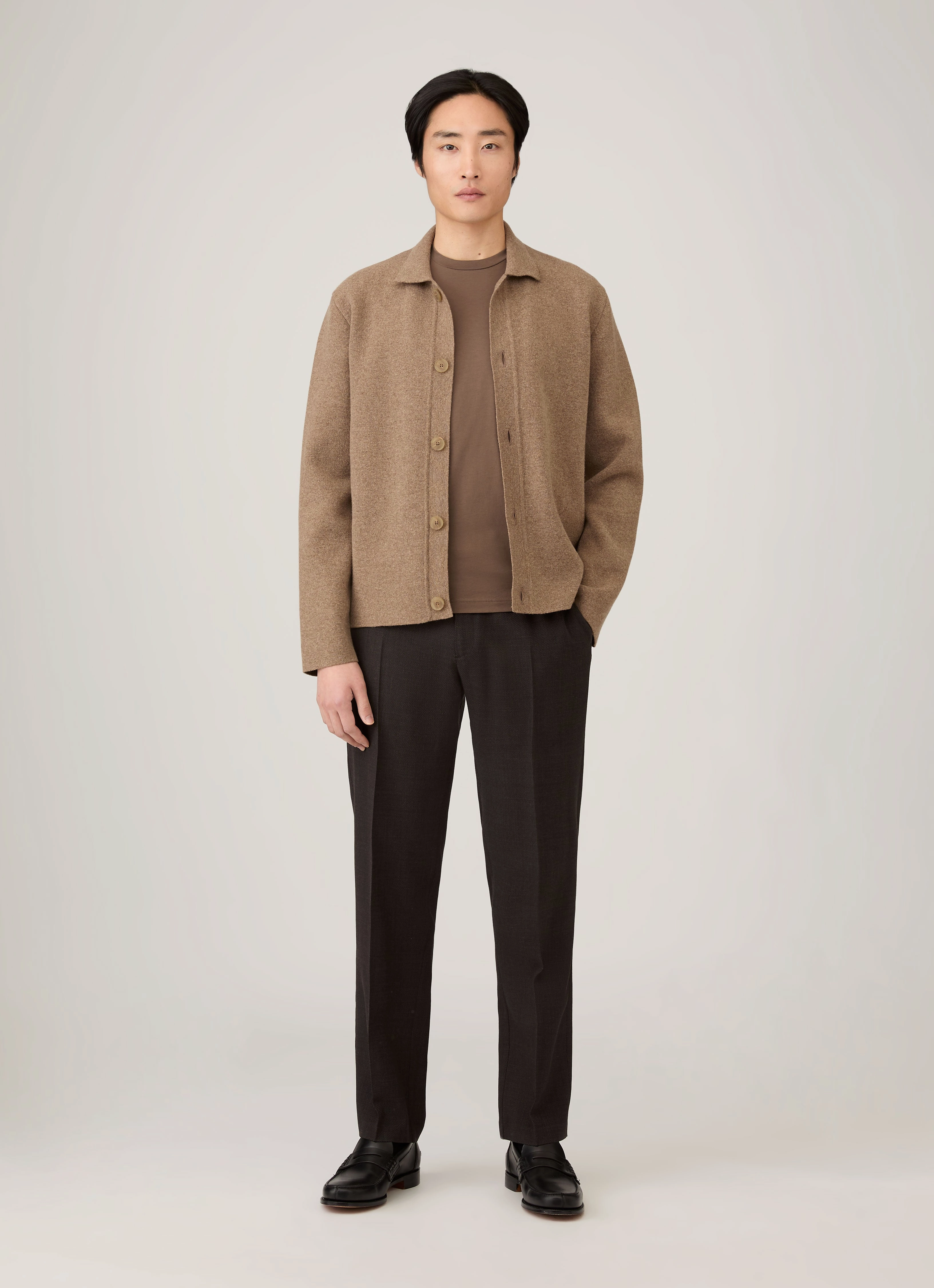 Trendy Pick Casual Men's Riviera Midweight T-shirt in Bark