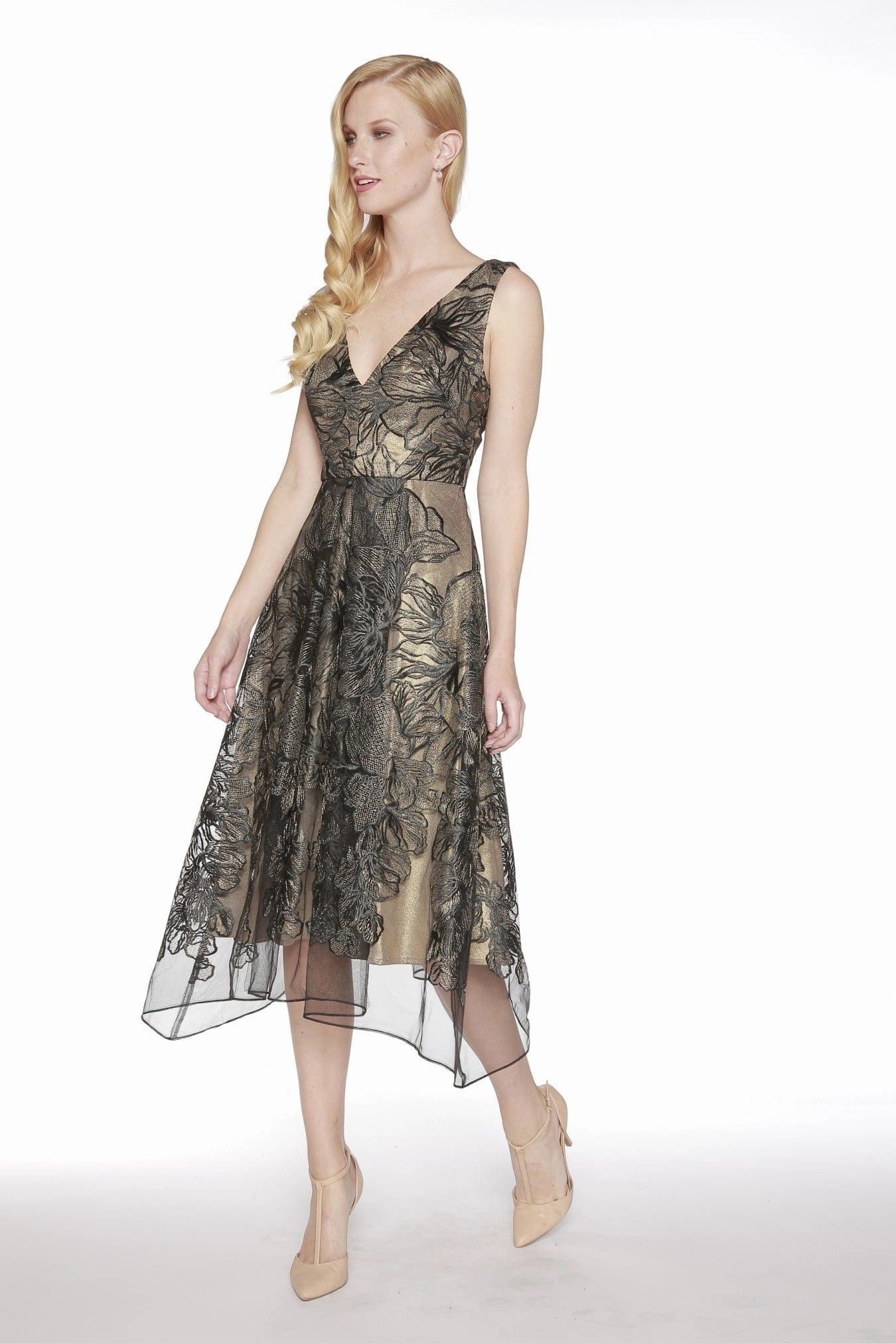 Trendy Sets Devora Dress - Black and Gold