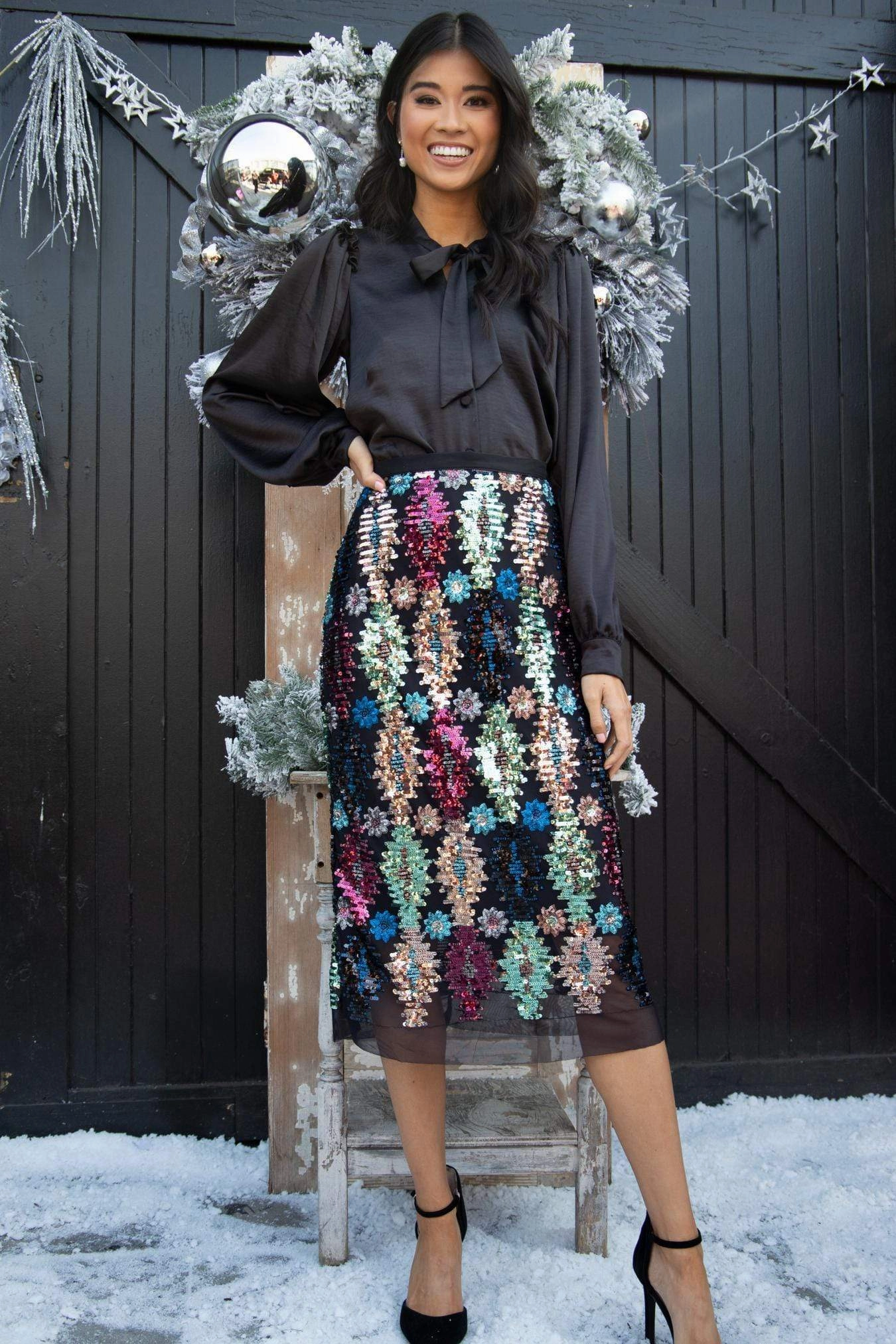 Tribal Shine Midi Skirt Limited Drop