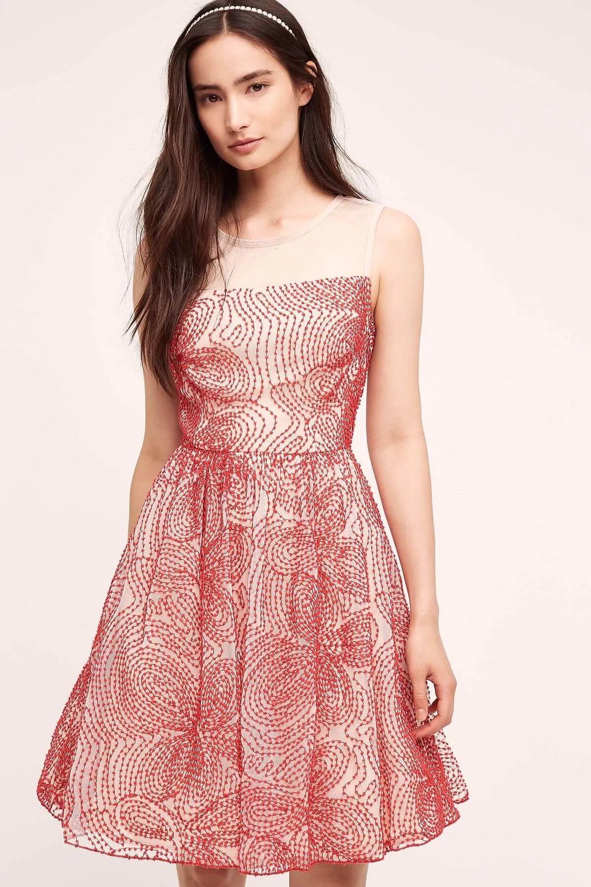 Flattering wear Renee Dress - Red Puff