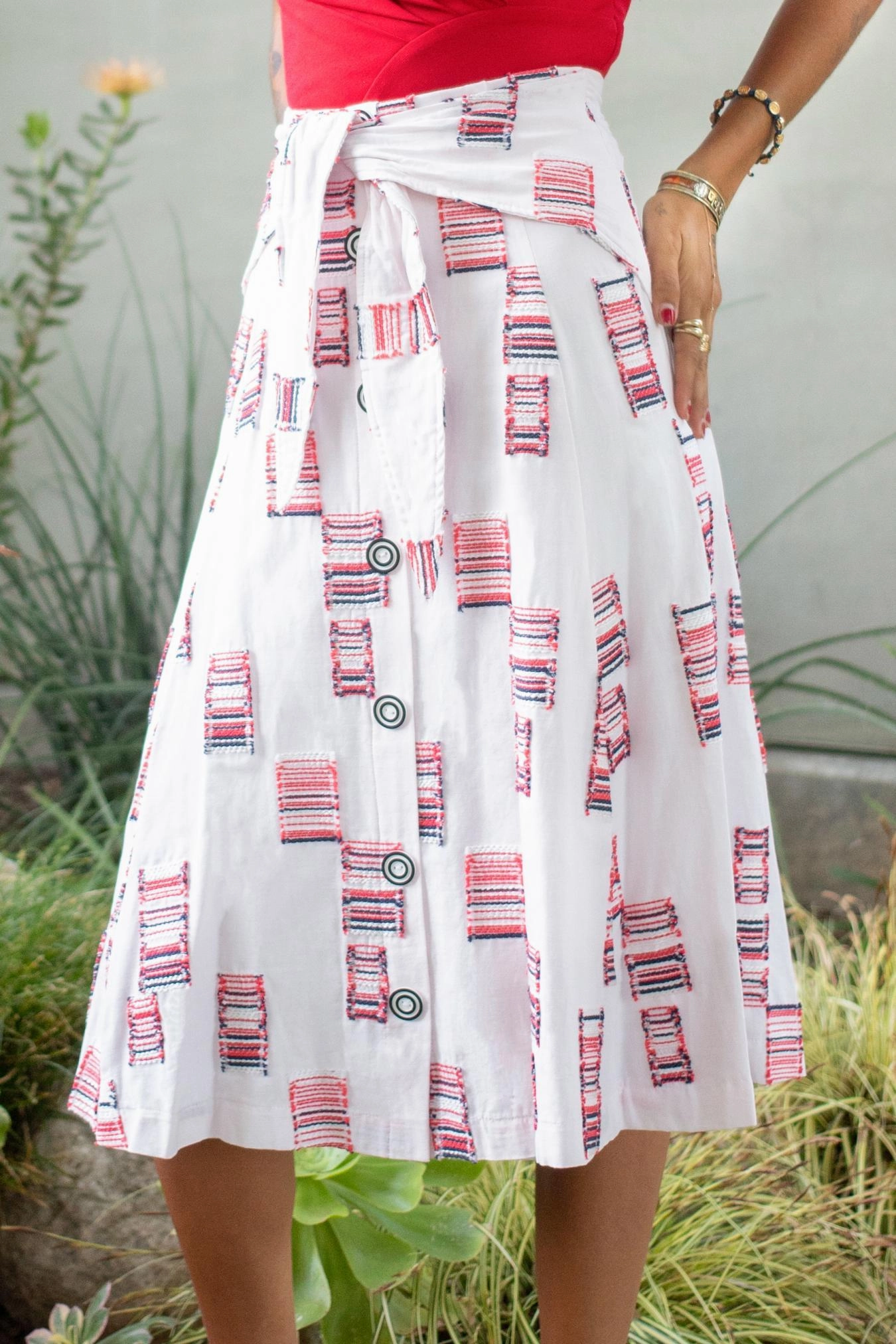 Two Tone Gasper Skirt - Red Velvet Cake