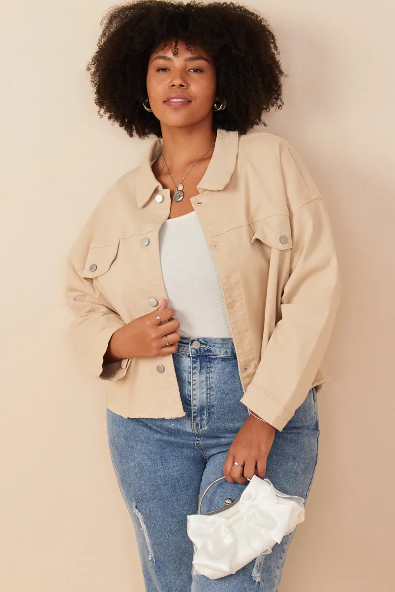 Dry Fast Brushed Stretch Twill Cropped Jacket