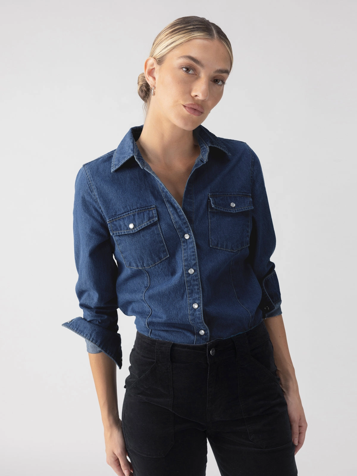 The Denim Western Shirt Blue Slate Traveler Gear Summer Vibes Fashion Lover Plain Favorite
