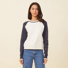 Work Wardrobe Soft Knit Colorblock Raglan