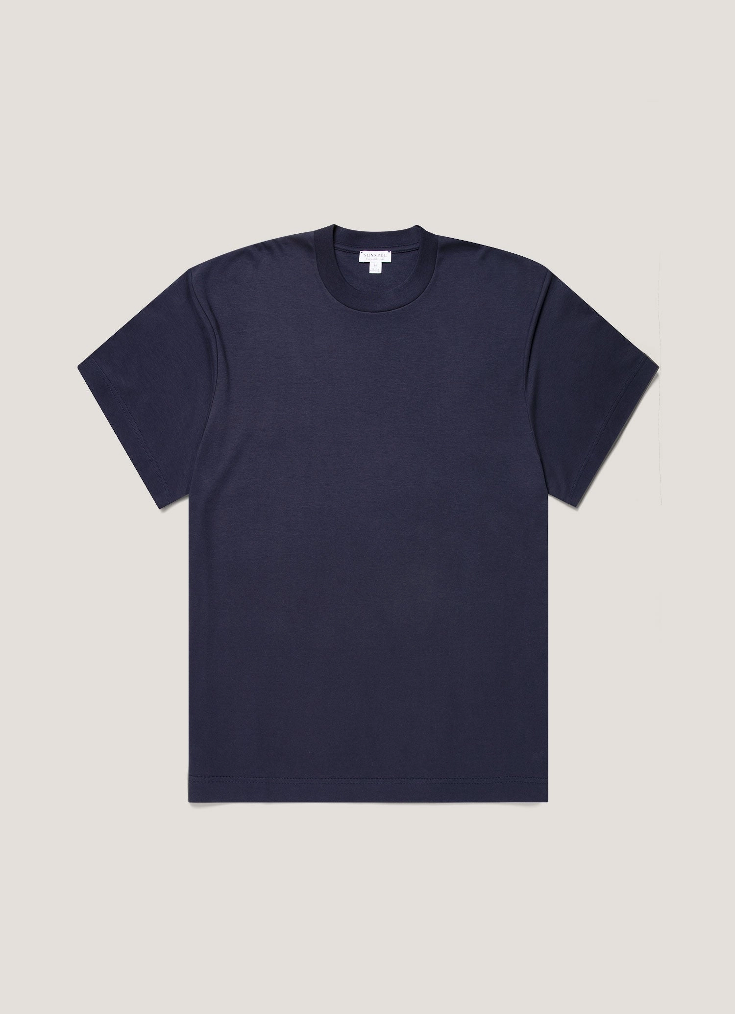 Men's Oversized Heavyweight T-shirt in Navy Minimalistic T-shirt style Timeless Outfit Look