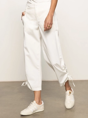 Utility High Rise Capri Pant Bleached White Layering Piece