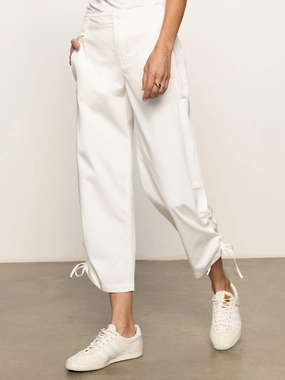 Stylish Fit Utility High Rise Capri Pant Bleached White