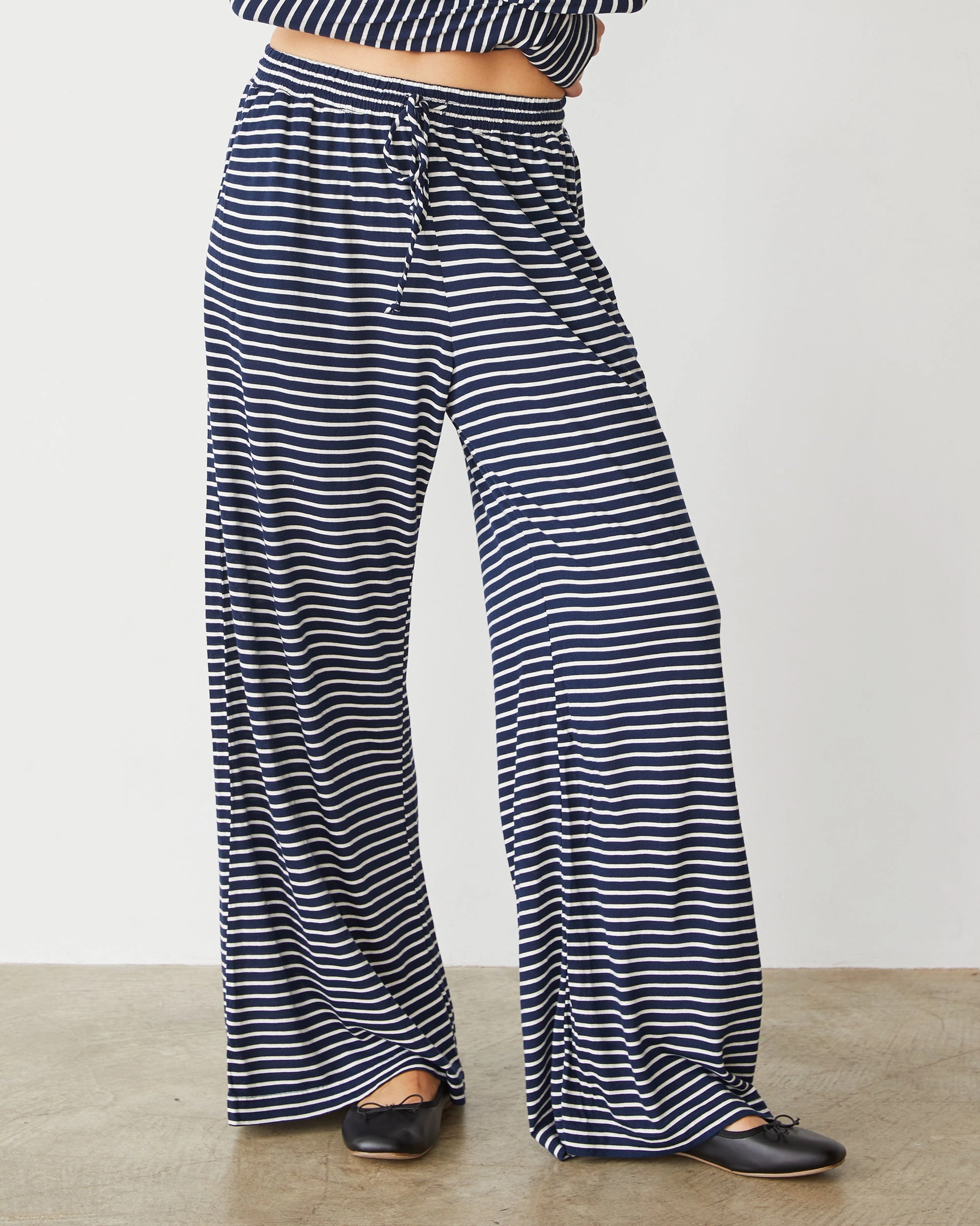 Stripe Jersey Wide Leg Pant Versatile sun dress Cozy and cool skirt