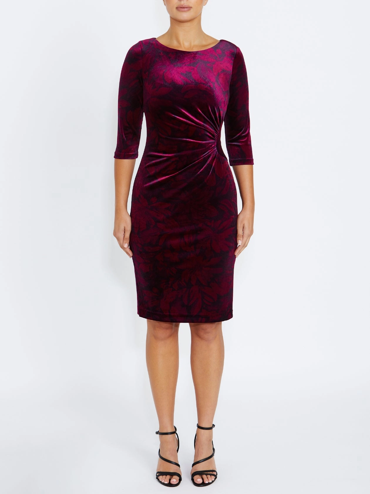 Lottie Fuchsia Velour Dress Charming Wardrobe Glacier Edge