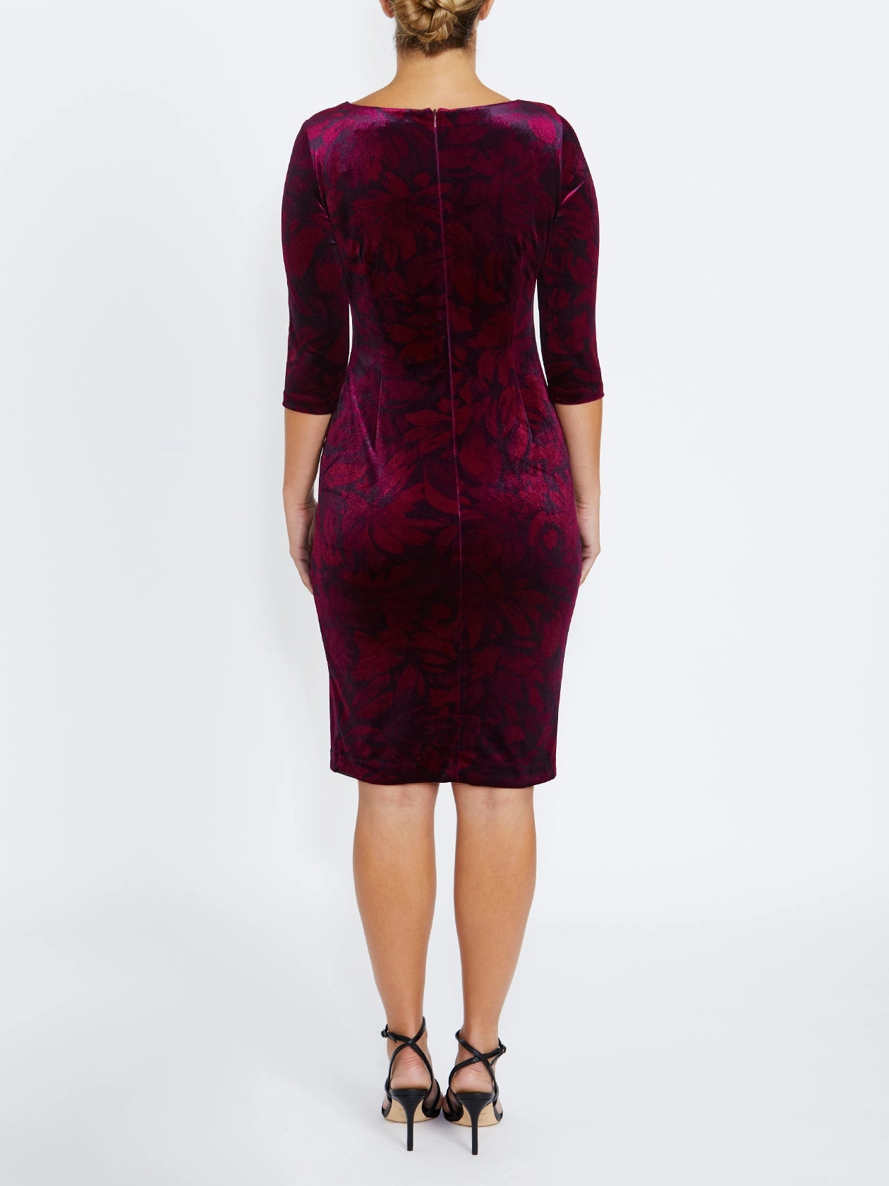 Vacation Style Lottie Fuchsia Velour Dress