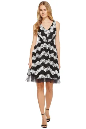Side Tie Summer Staple Valeria Dress - B&W
