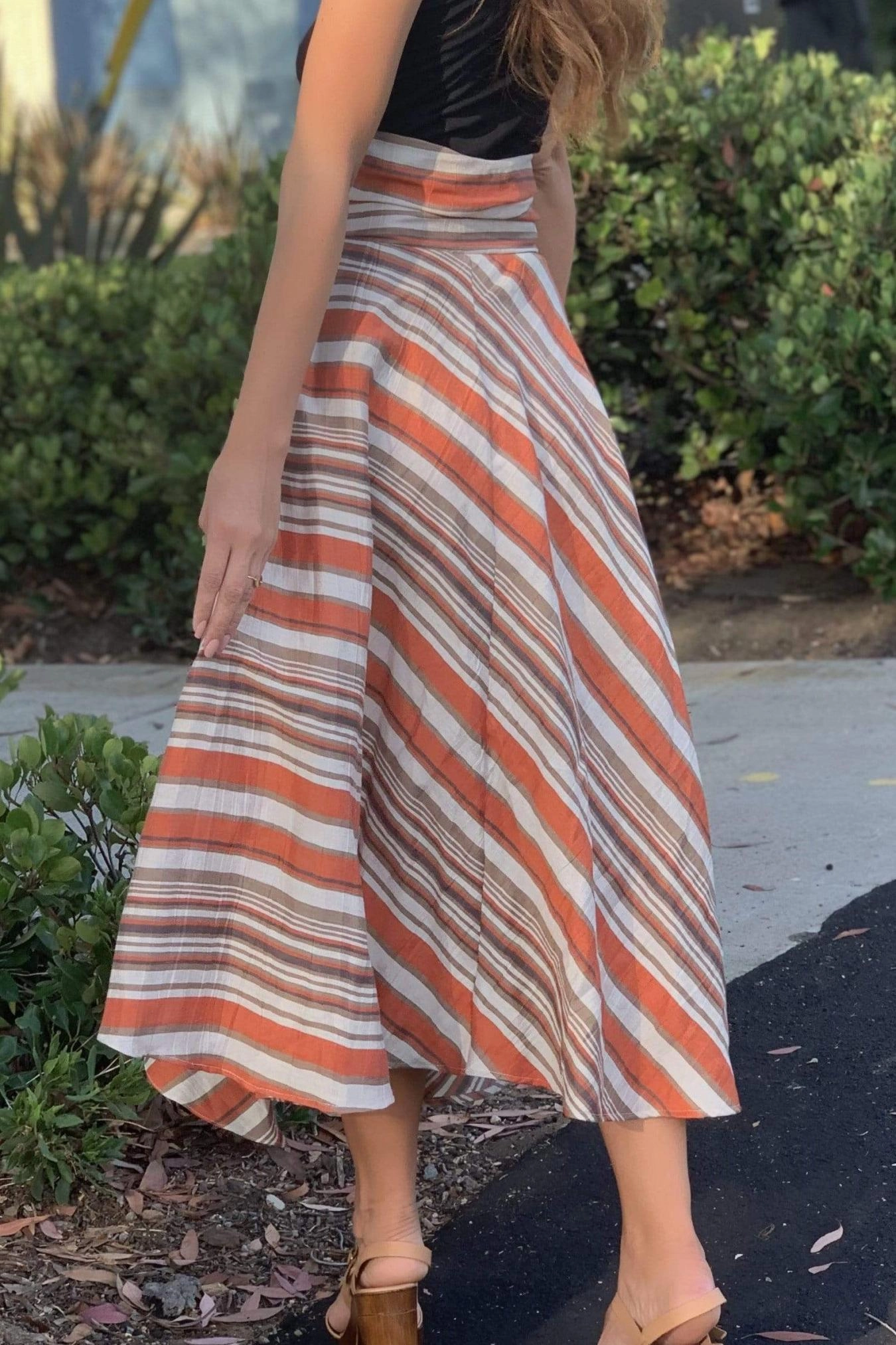 Vanderbilt Skirt - Orange Dreamsicle Smooth Look