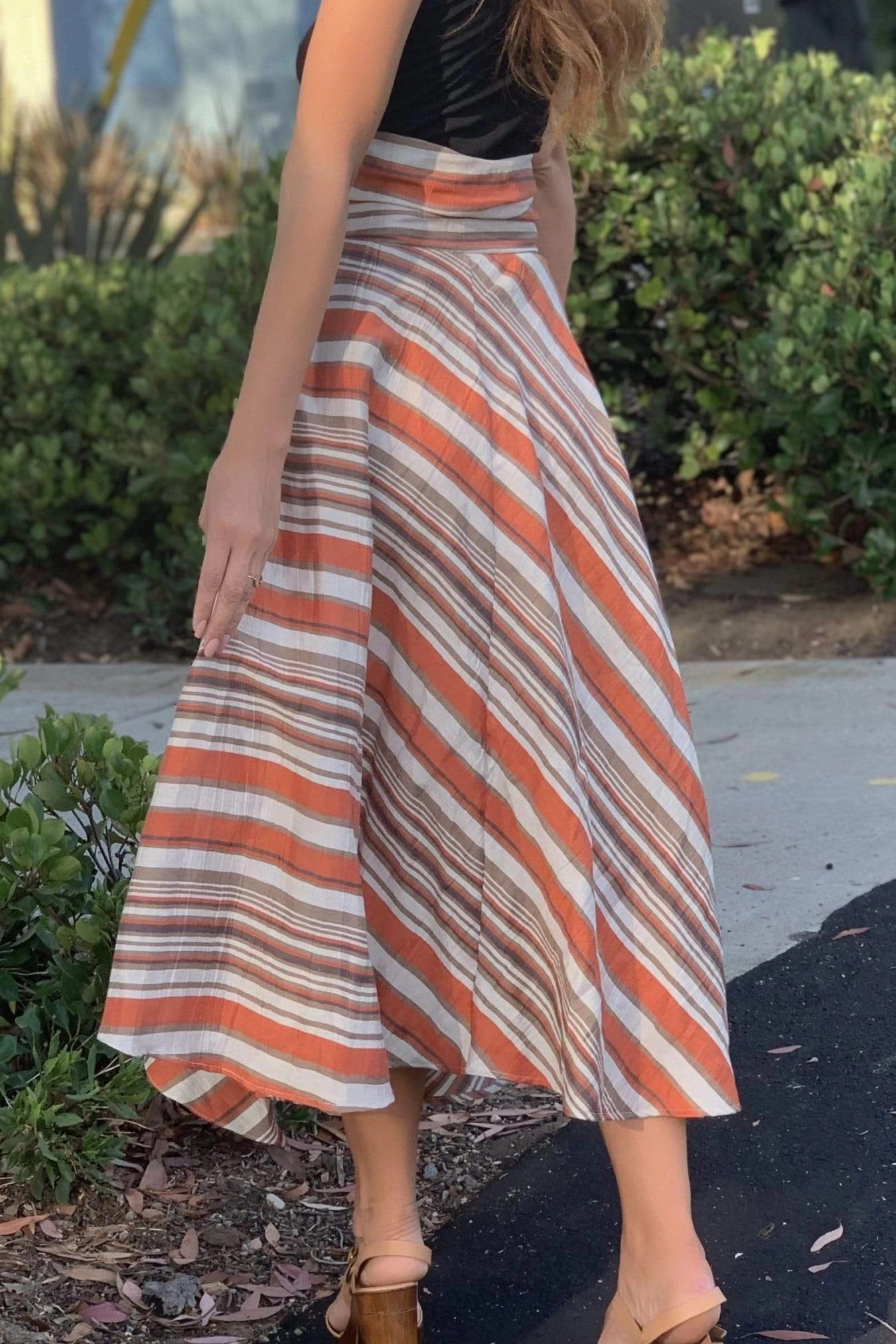 Vanderbilt Skirt - Orange Dreamsicle Smooth Look