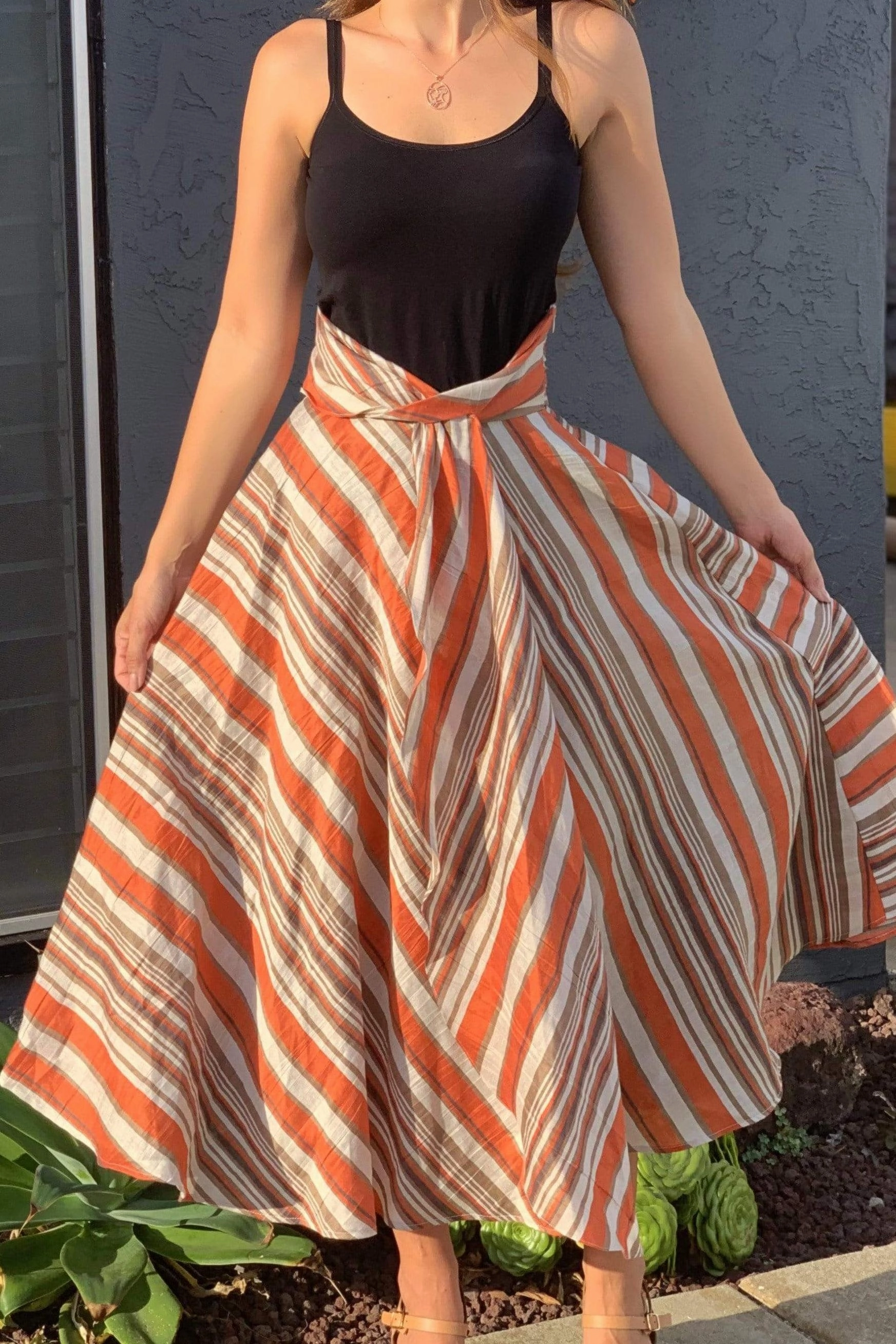 Vanderbilt Skirt - Orange Dreamsicle Smooth Look