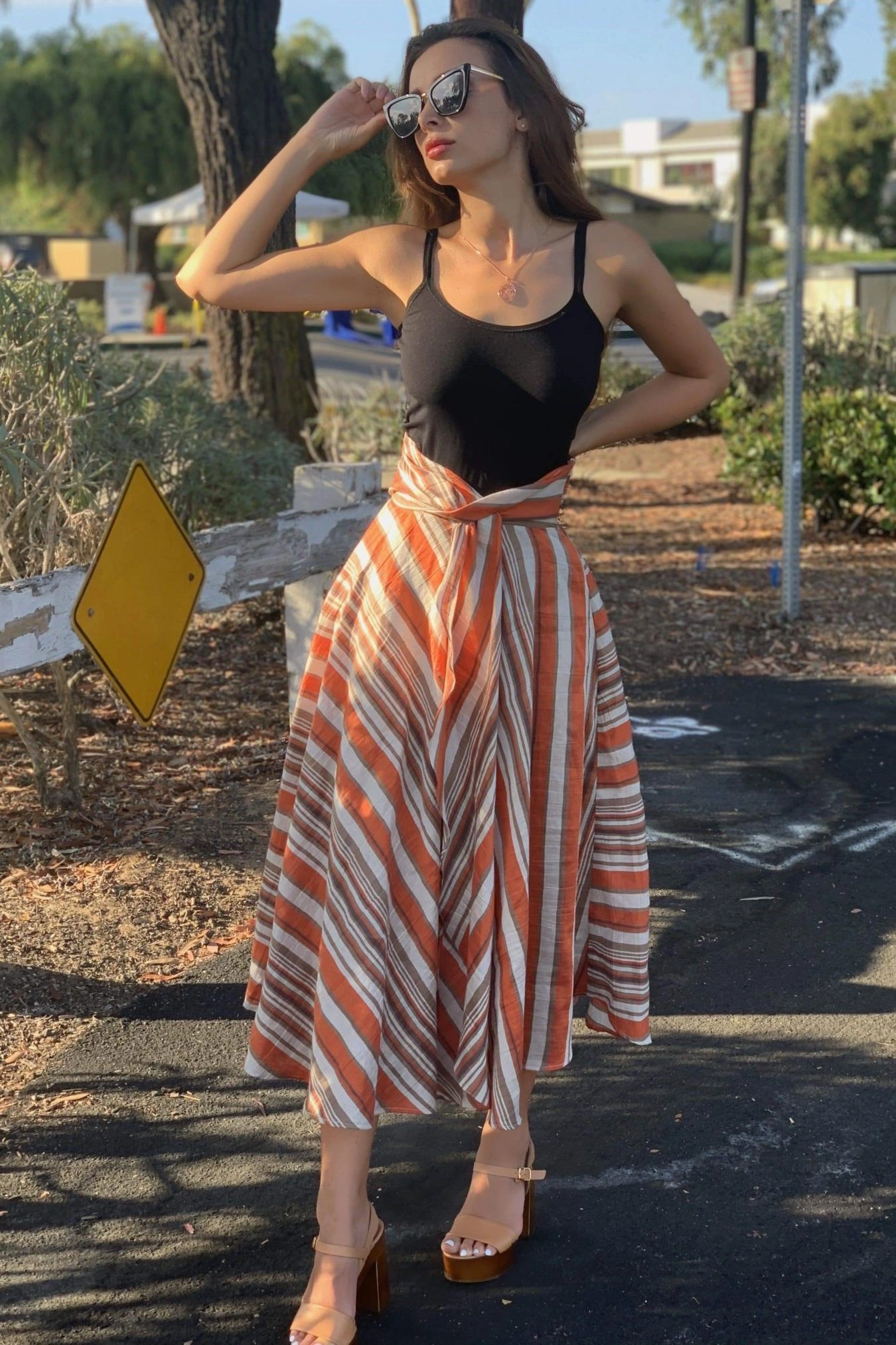 Vanderbilt Skirt - Orange Dreamsicle Travel Vibes