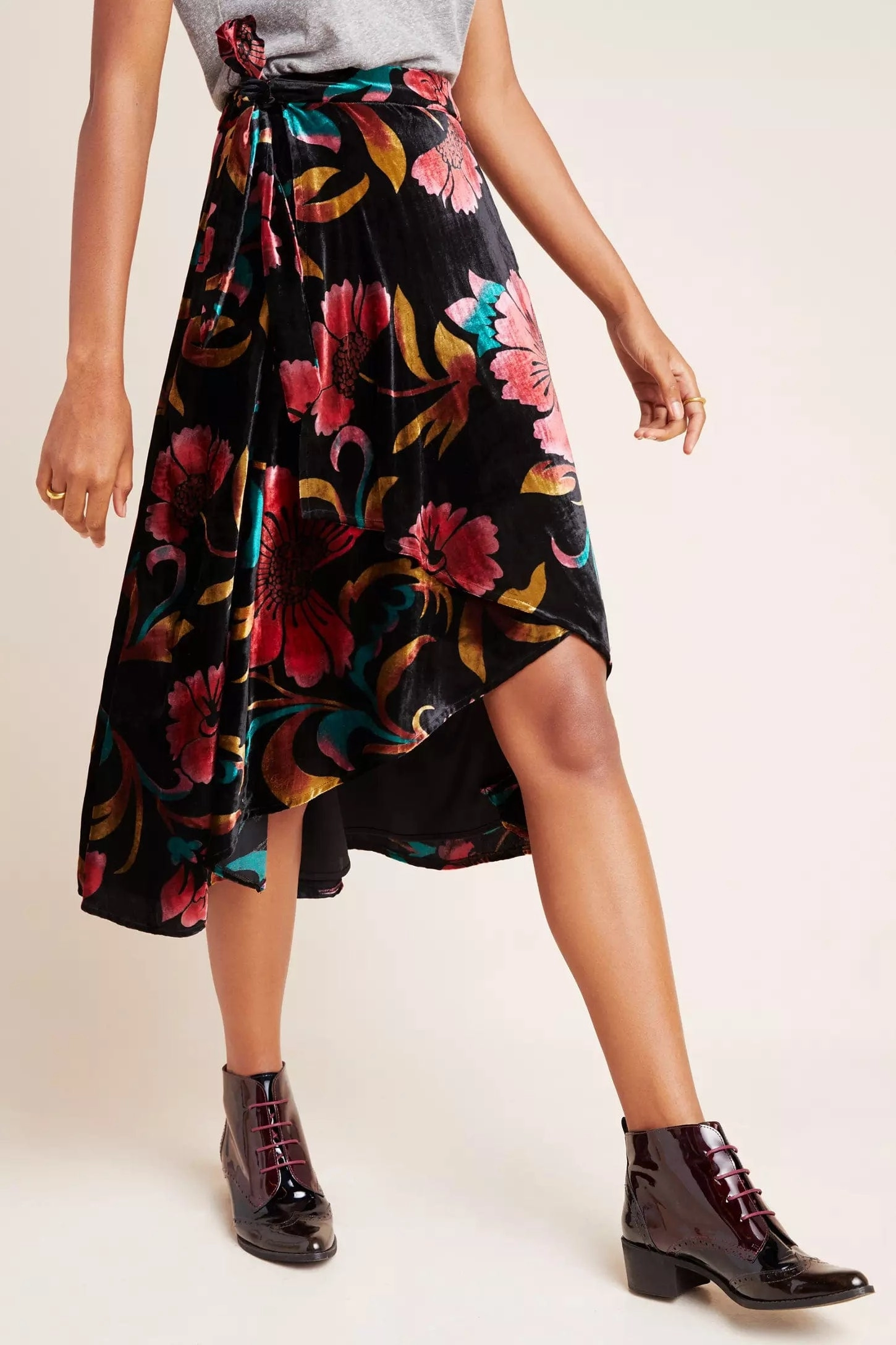 Velvet Wrap Skirt Bold Motion