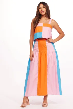 Emerging Designer Subtle Detail Salka Skirt - Teal Melody