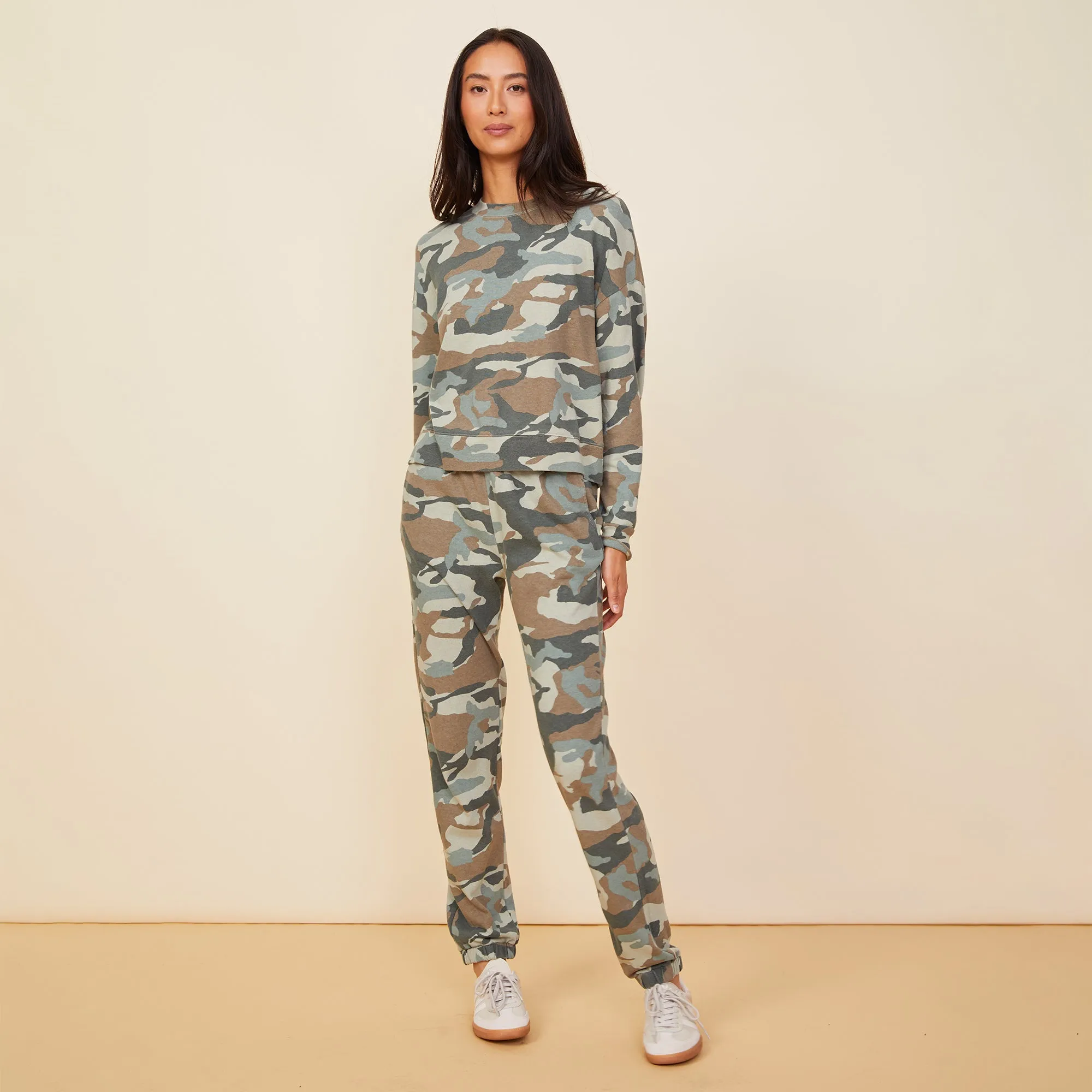 Camo Boxy Sweatshirt Stylish Essential runway look