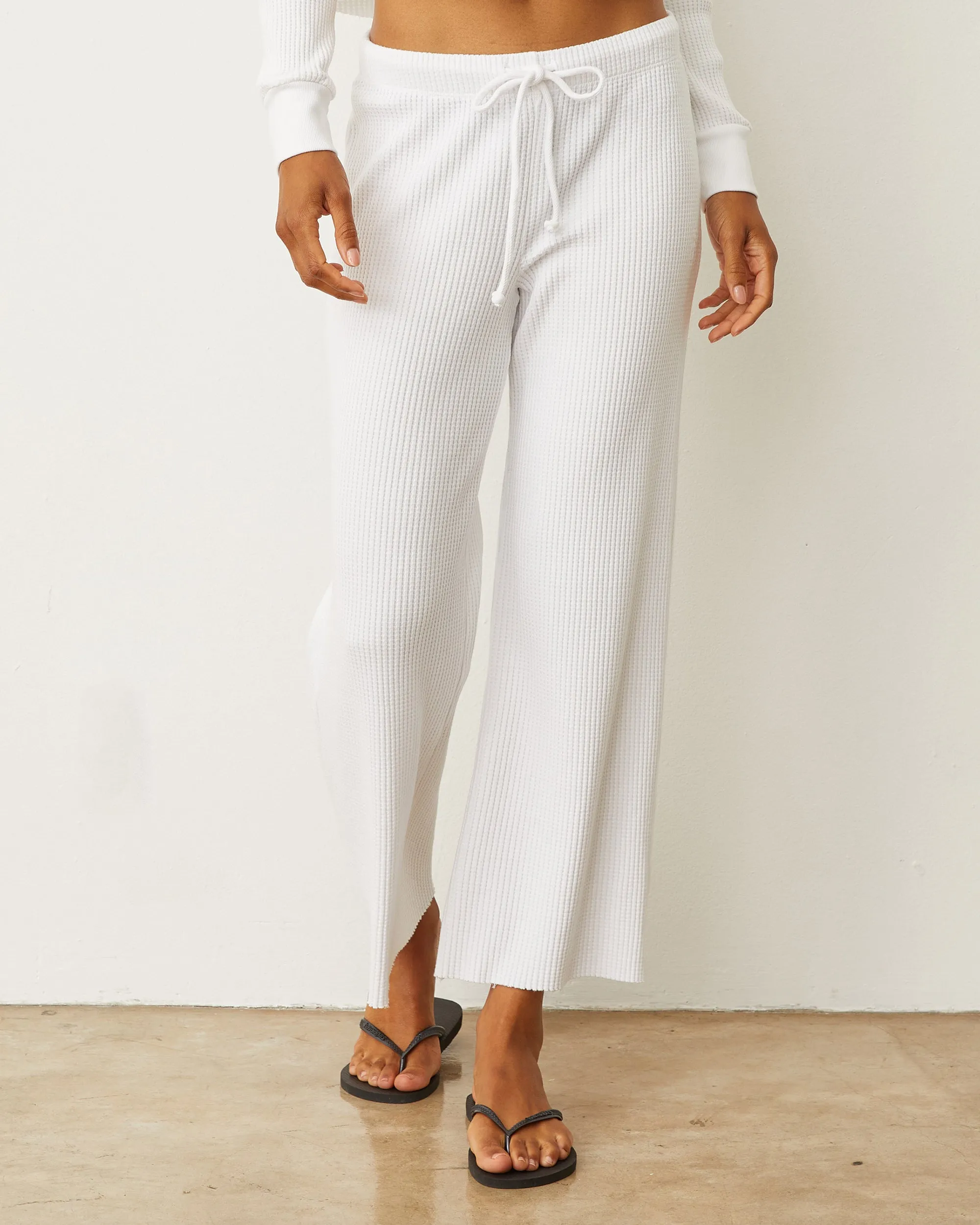 Versatile Wear Waffle Crop Lounge Sweat