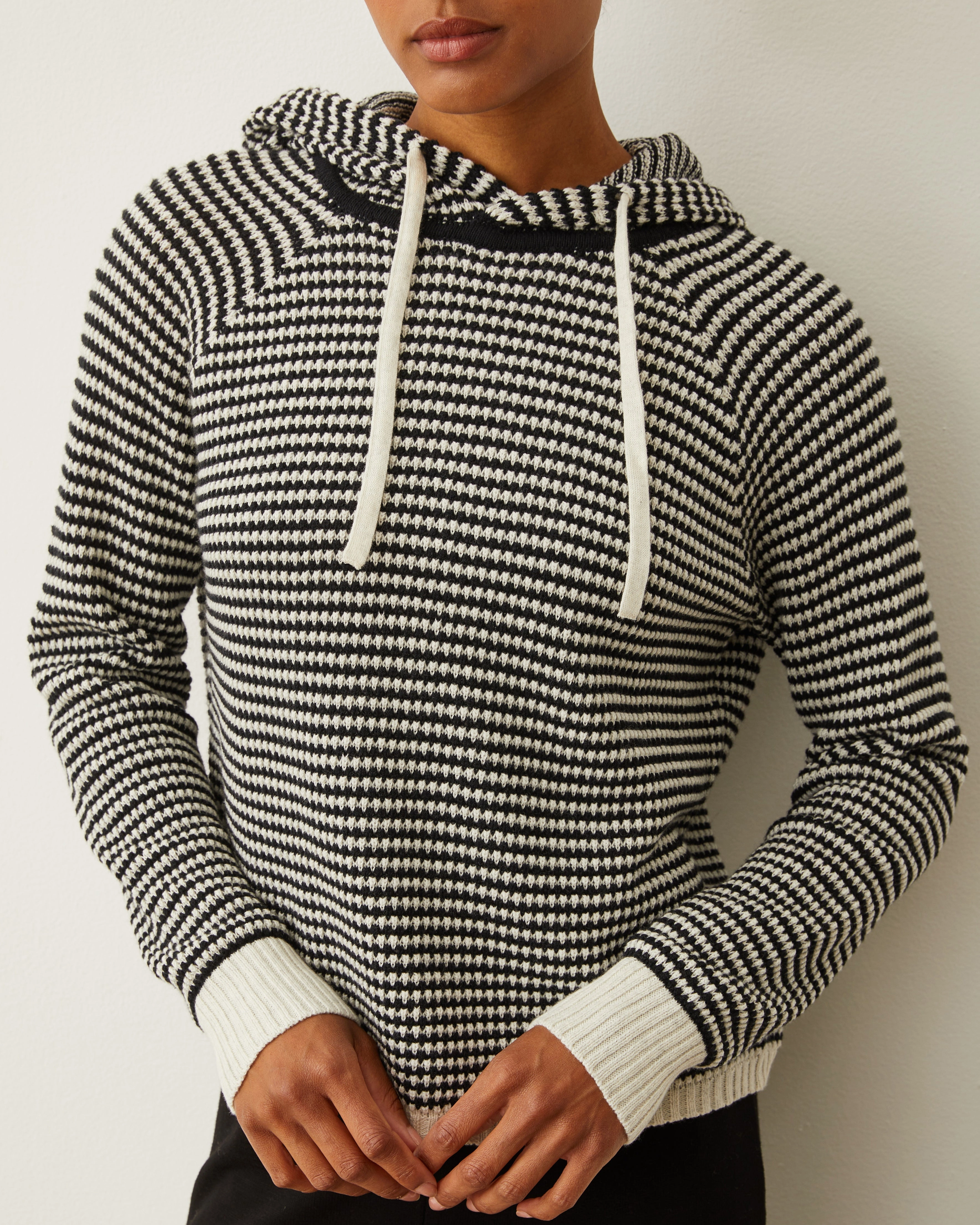 Versatile Choices Cotton Cashmere Stripe Lounge Hoody