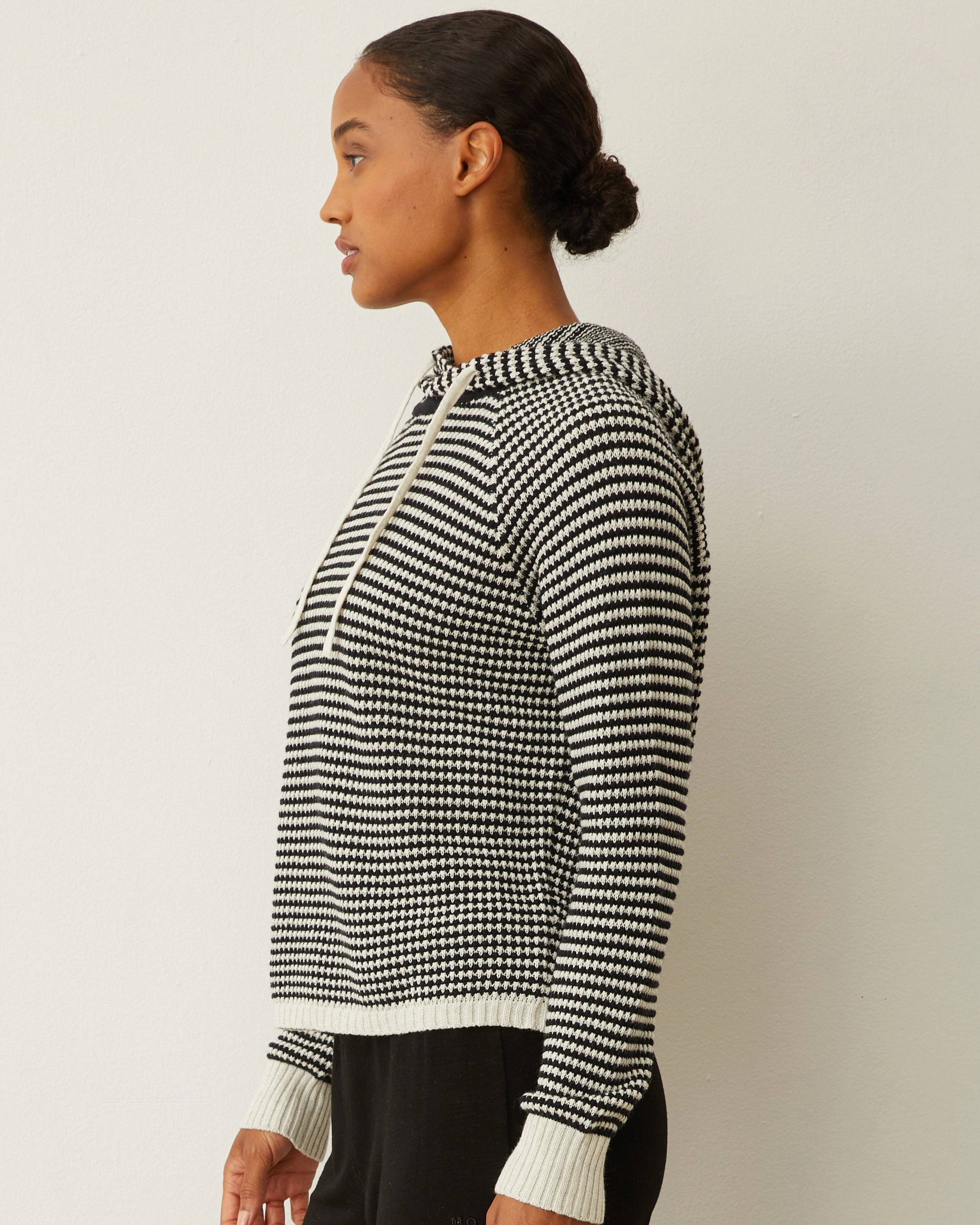 Versatile Choices Cotton Cashmere Stripe Lounge Hoody