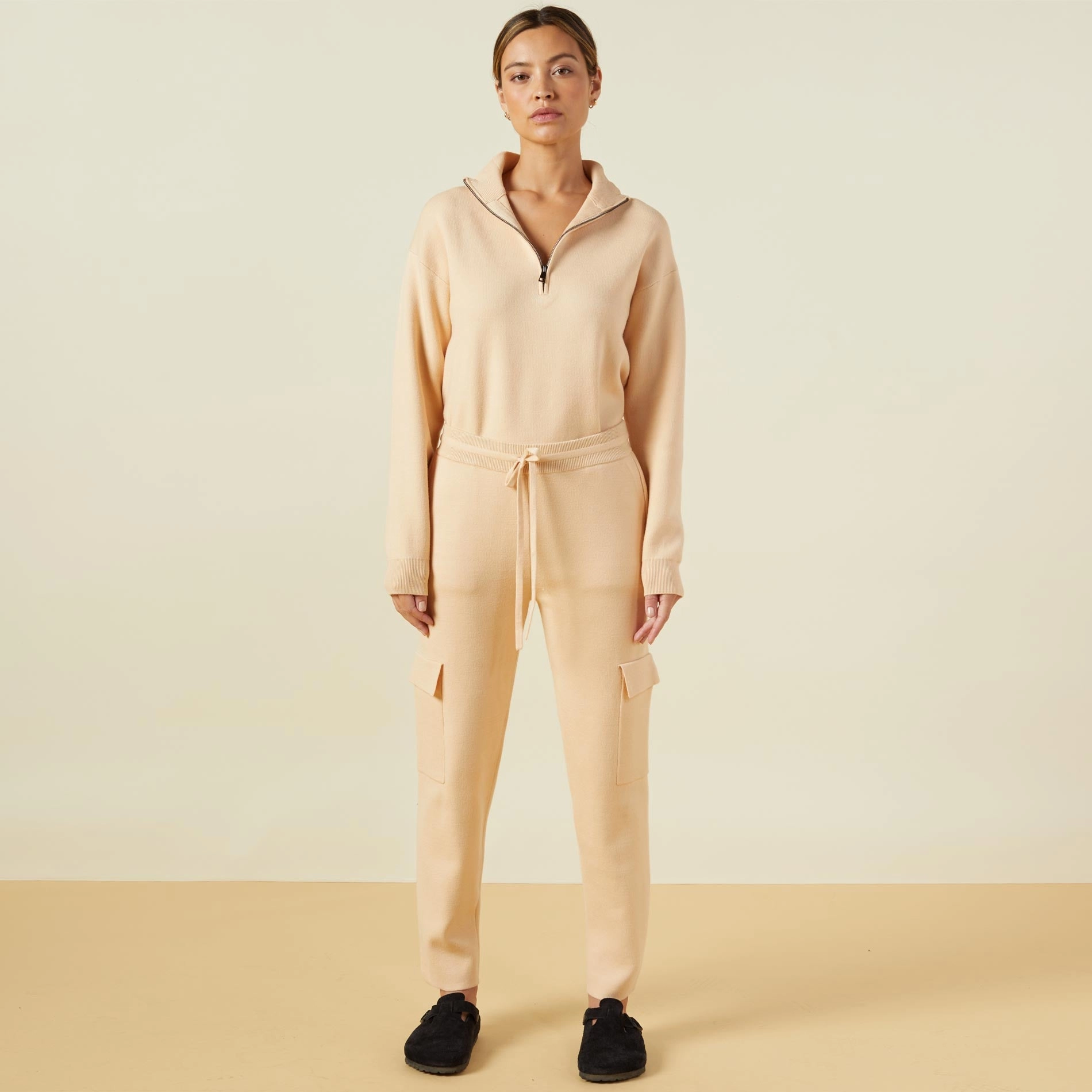 Versatile Design Supersoft Sweater Knit Cargo Jogger