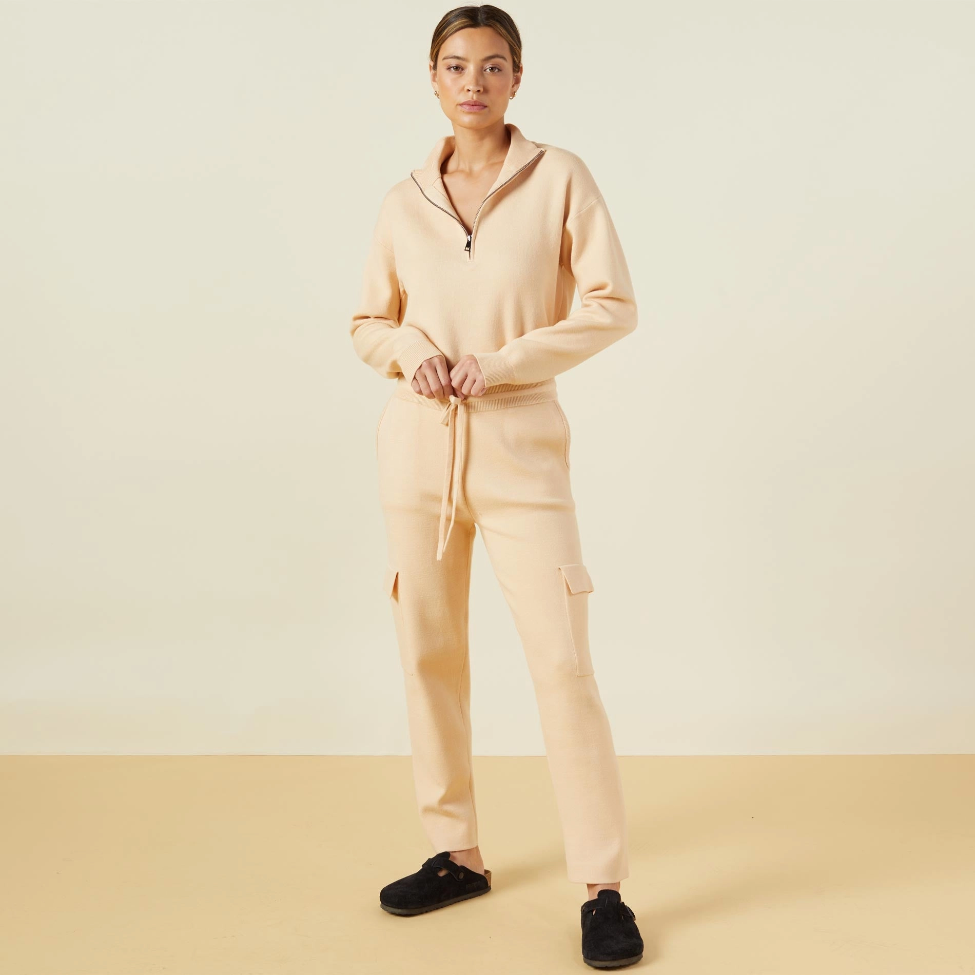 Versatile Design Supersoft Sweater Knit Cargo Jogger