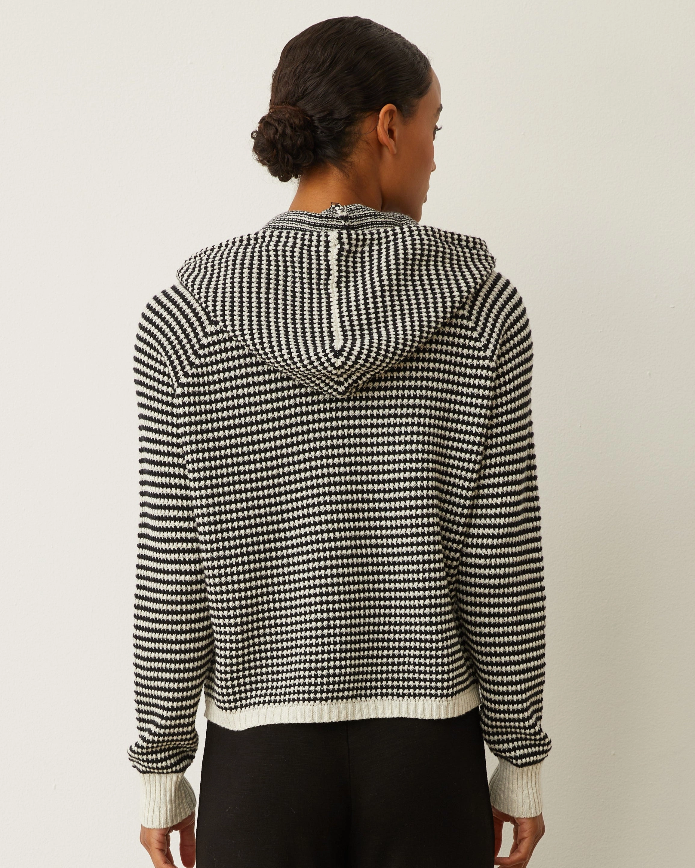Versatile Item Cotton Cashmere Stripe Lounge Hoody