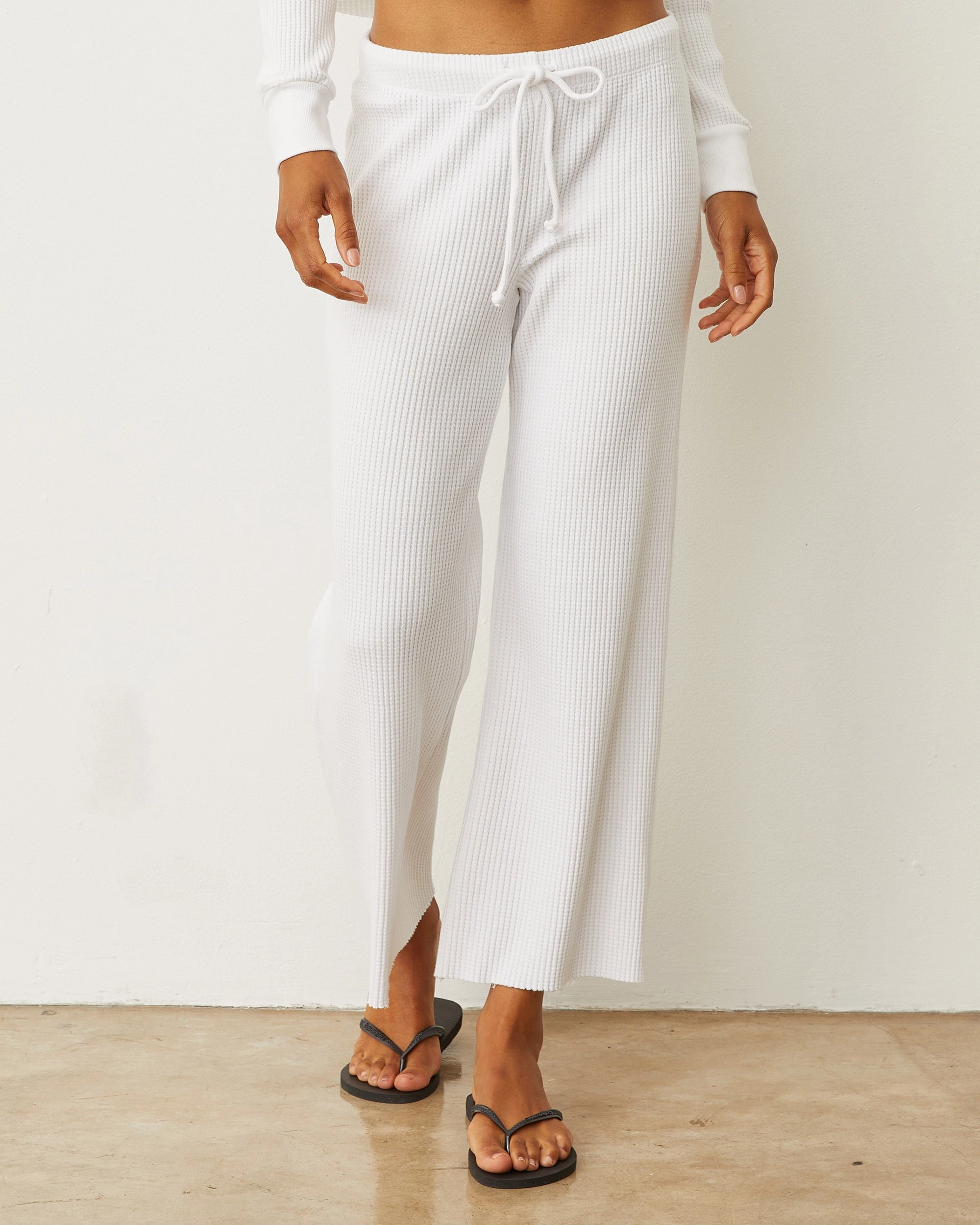 Versatile Wear Waffle Crop Lounge Sweat