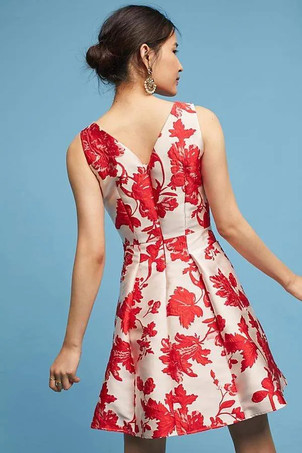 Vibrant Chic Nadia Dress - Scarlet Rose