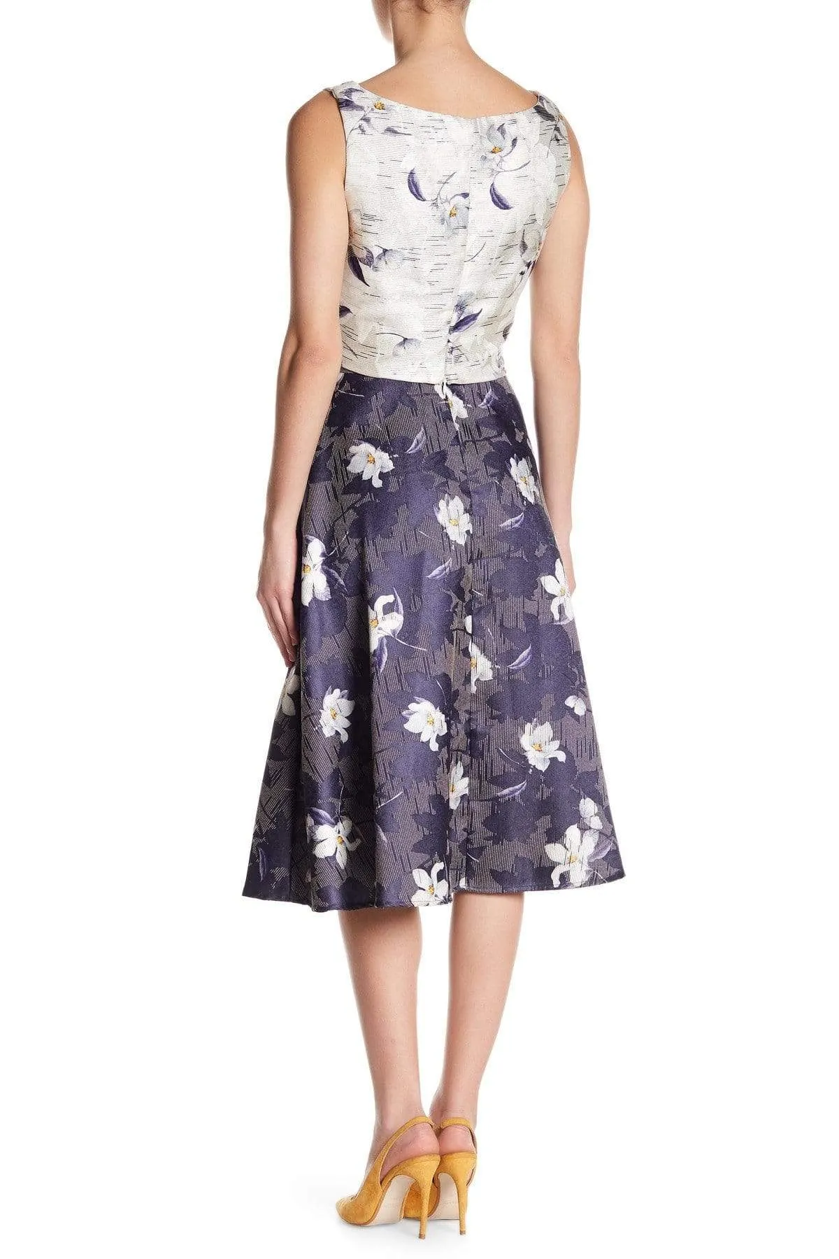 Vibrant Vibe Jacquard Floral MIdi Skirt