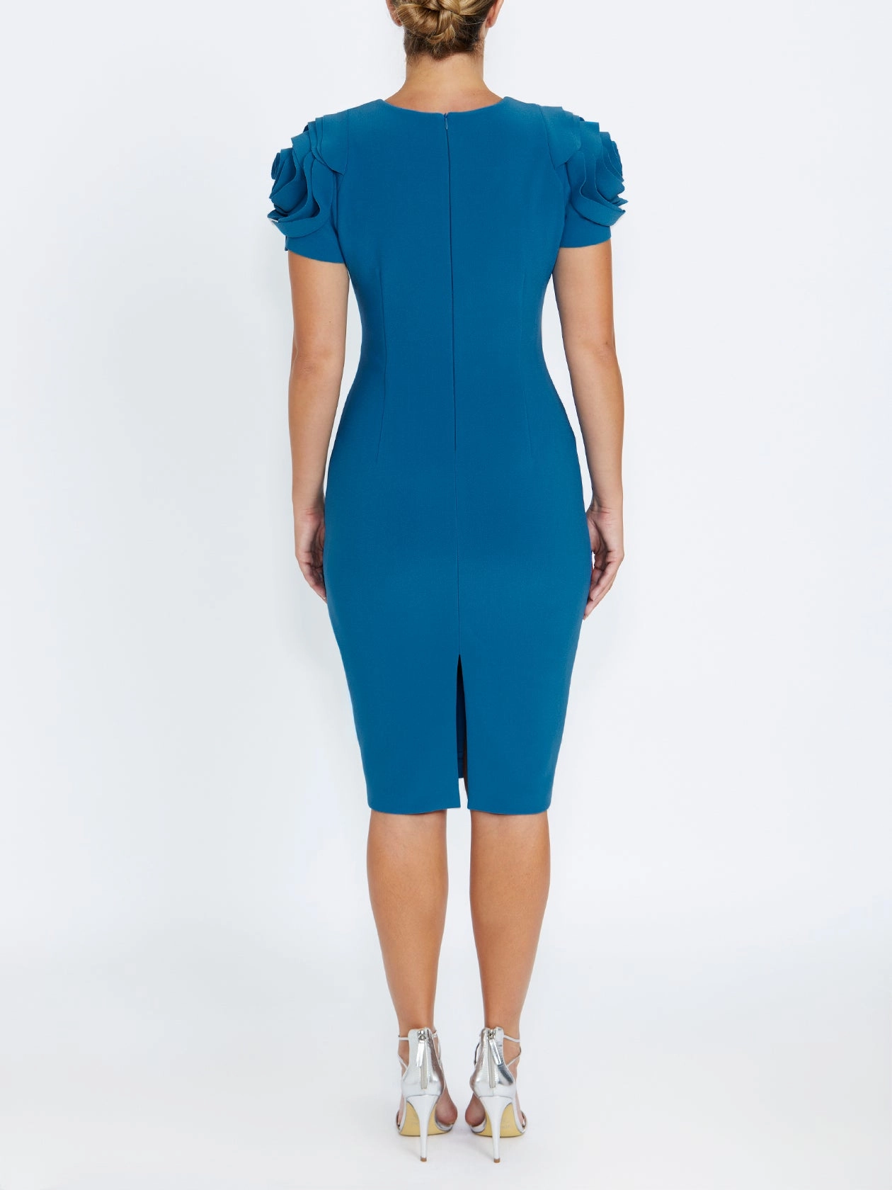 Vibrant Style Thea Blue Crepe Dress