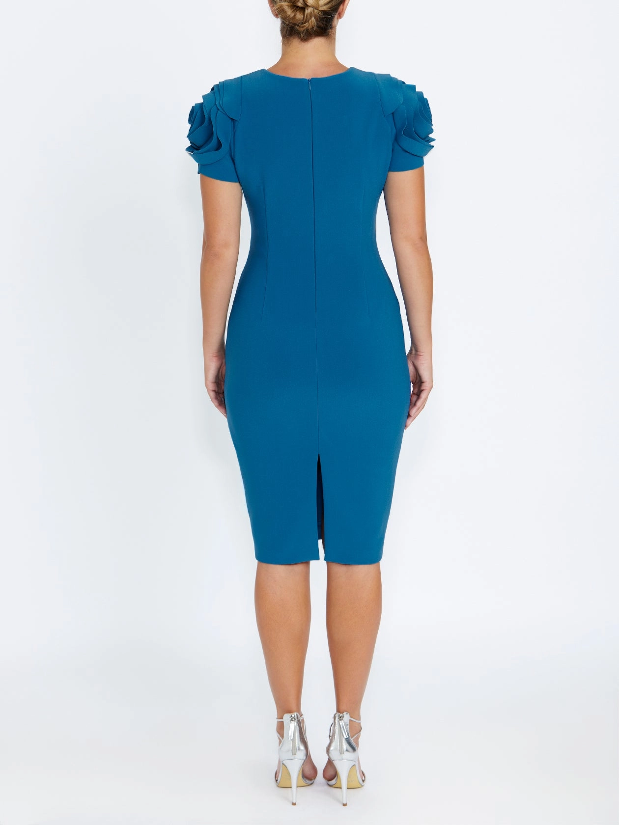 Vibrant Style Thea Blue Crepe Dress