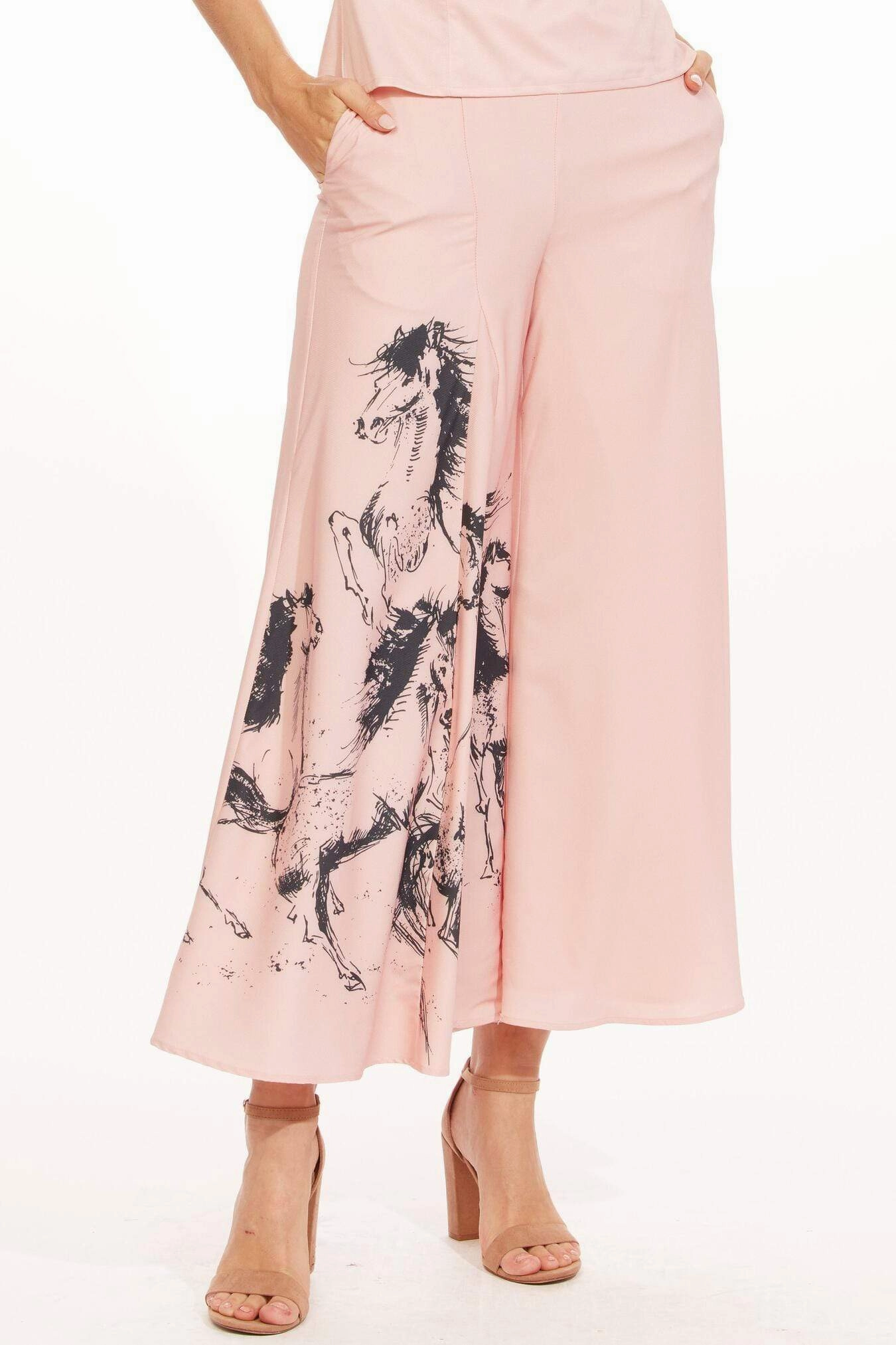 Viral Rabia Pants - Pink Dressage