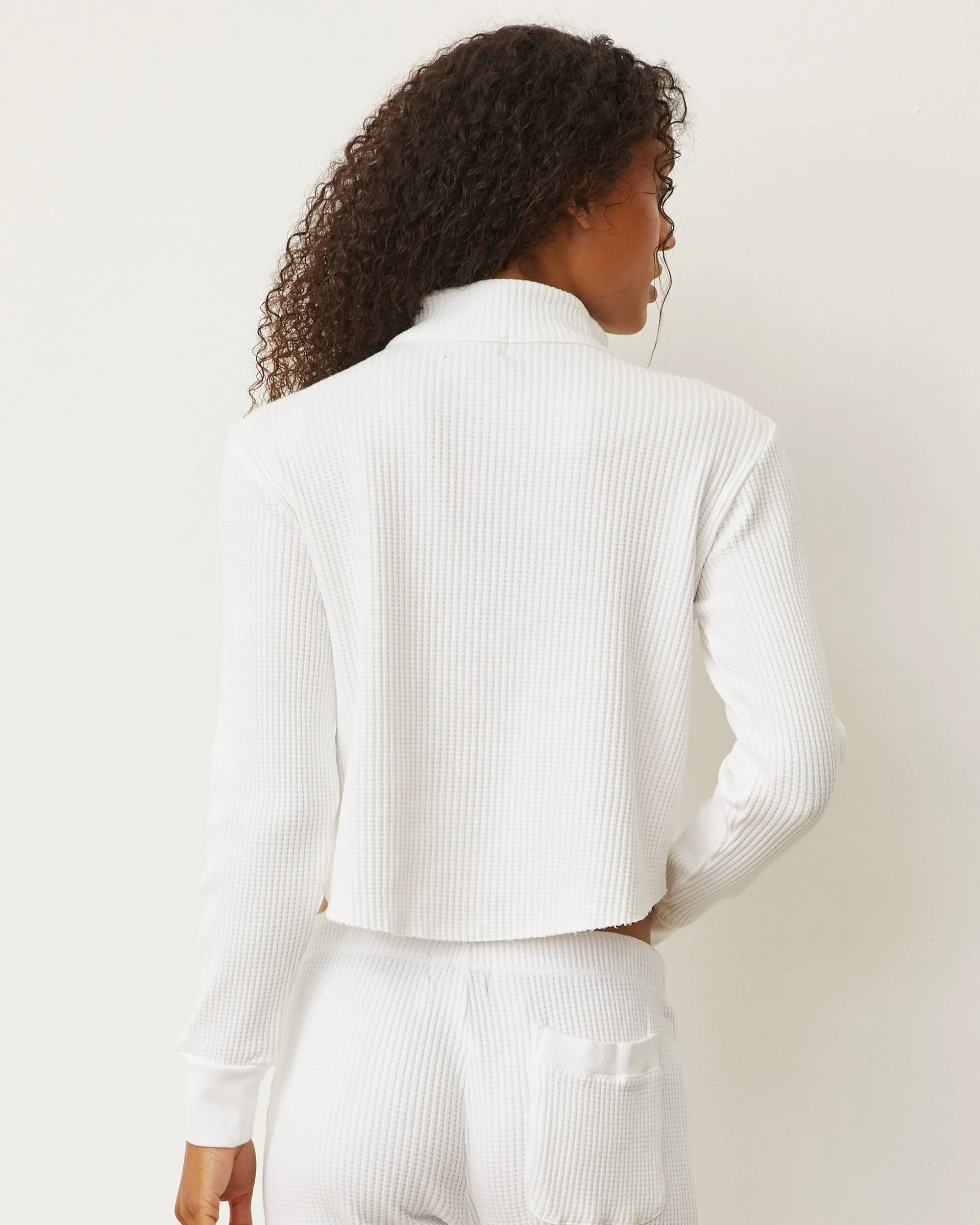 Waffle Half Zip Sweatshirt Modernized Outfit