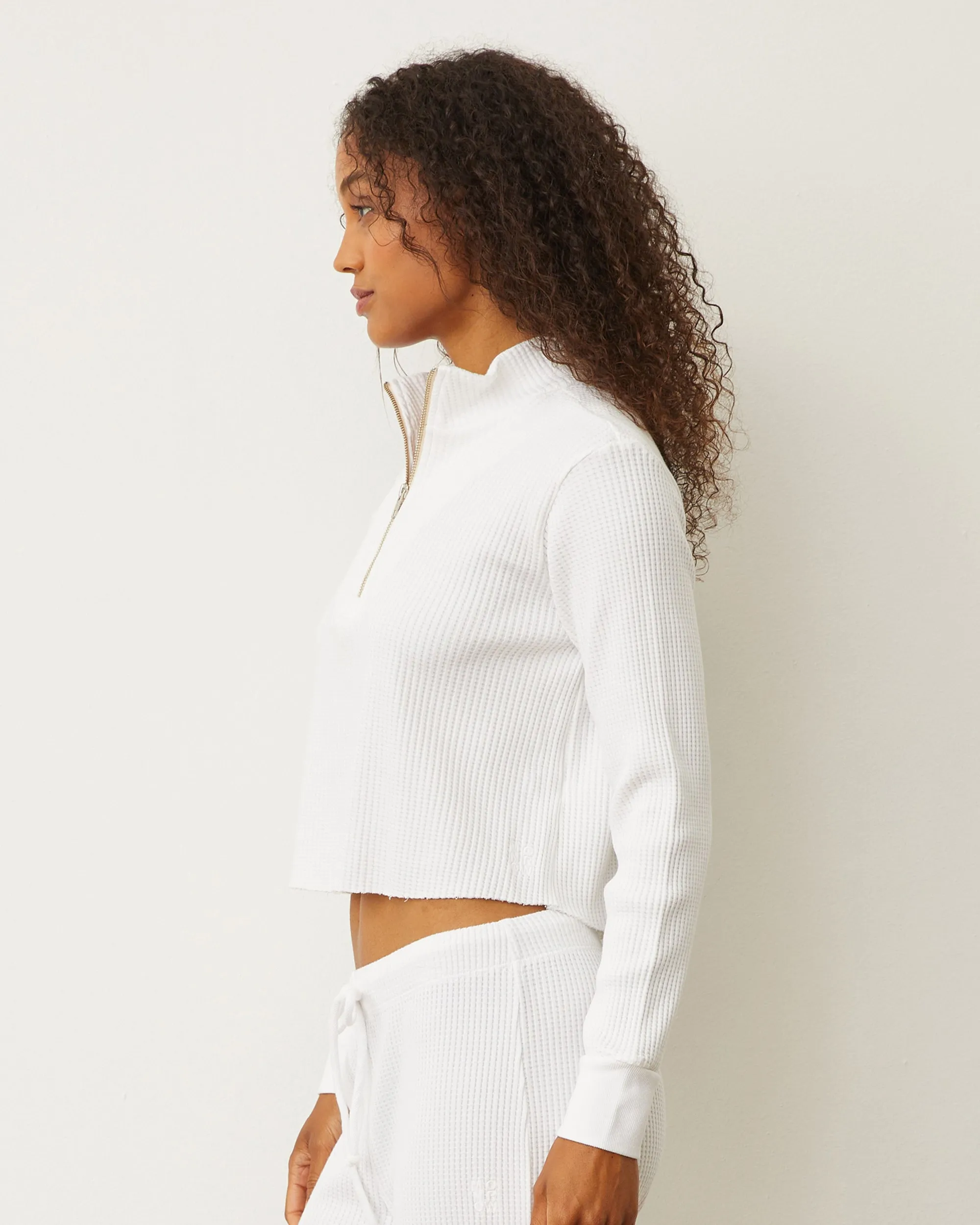 Waffle Half Zip Sweatshirt Modernized Outfit