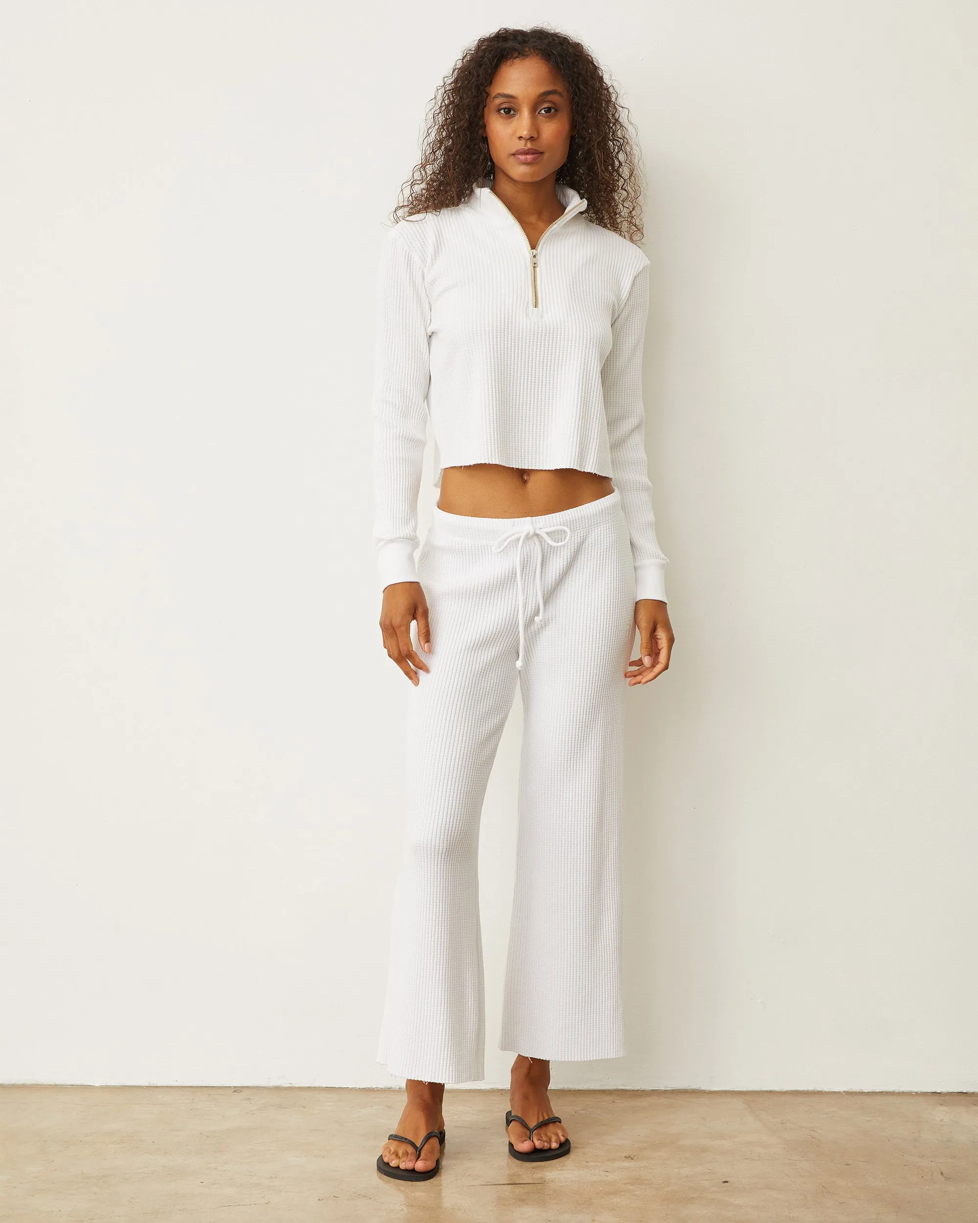 Waffle Half Zip Sweatshirt Modernized Outfit