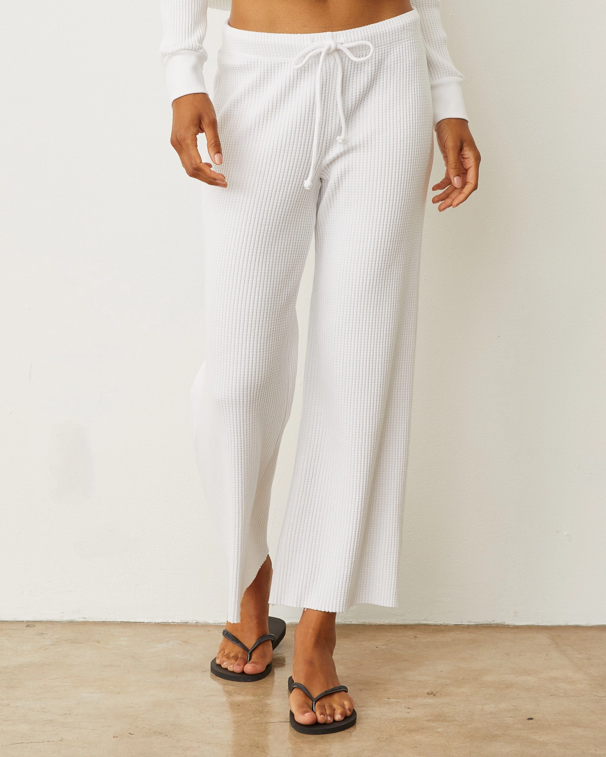 Waffle Crop Lounge Sweat Effortless Look