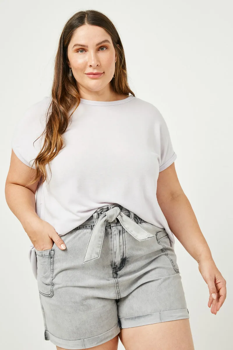 All-day Comfort Street Active Waist Tie Washed Cargo Pocket Denim